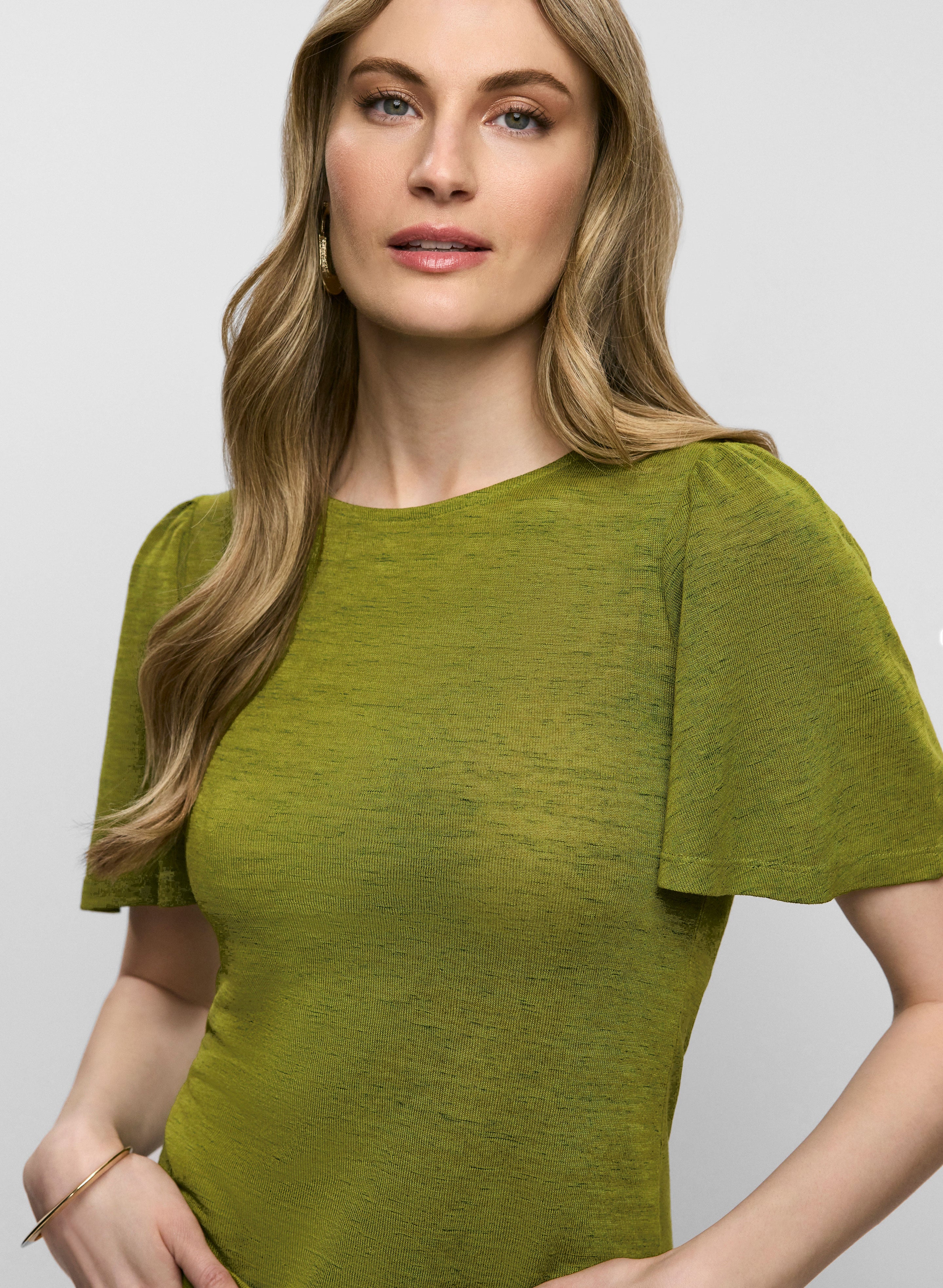 Short Flare Sleeve Top - Image 2