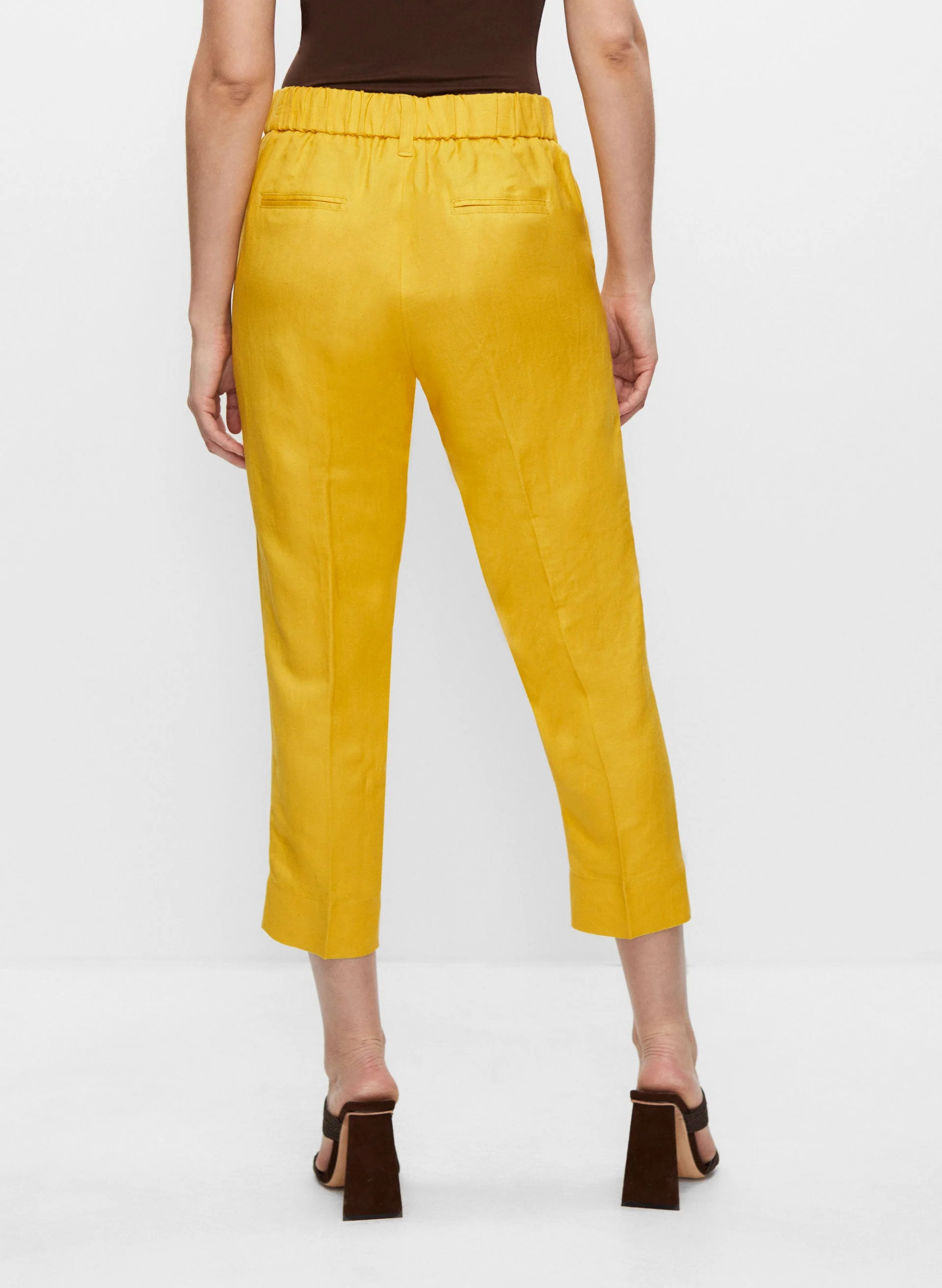 Linen Straight Leg Capris - Image 2