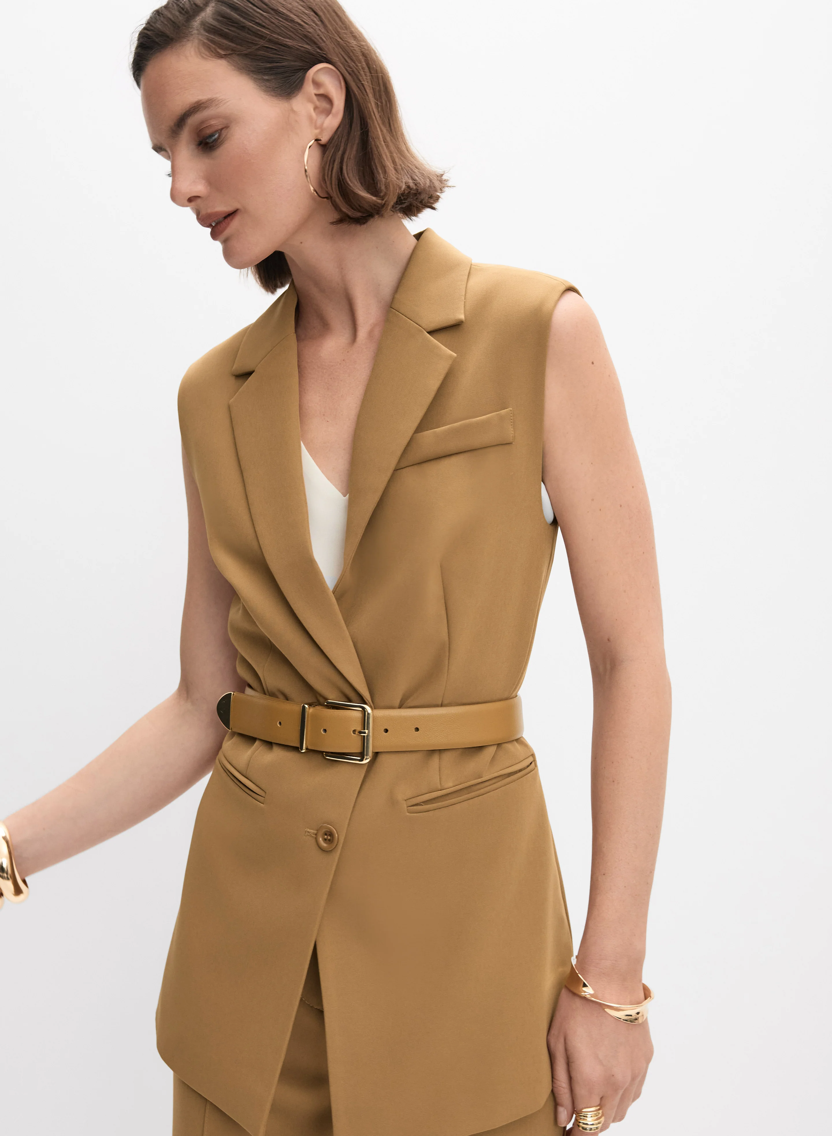 Long Bi-Stretch Vest