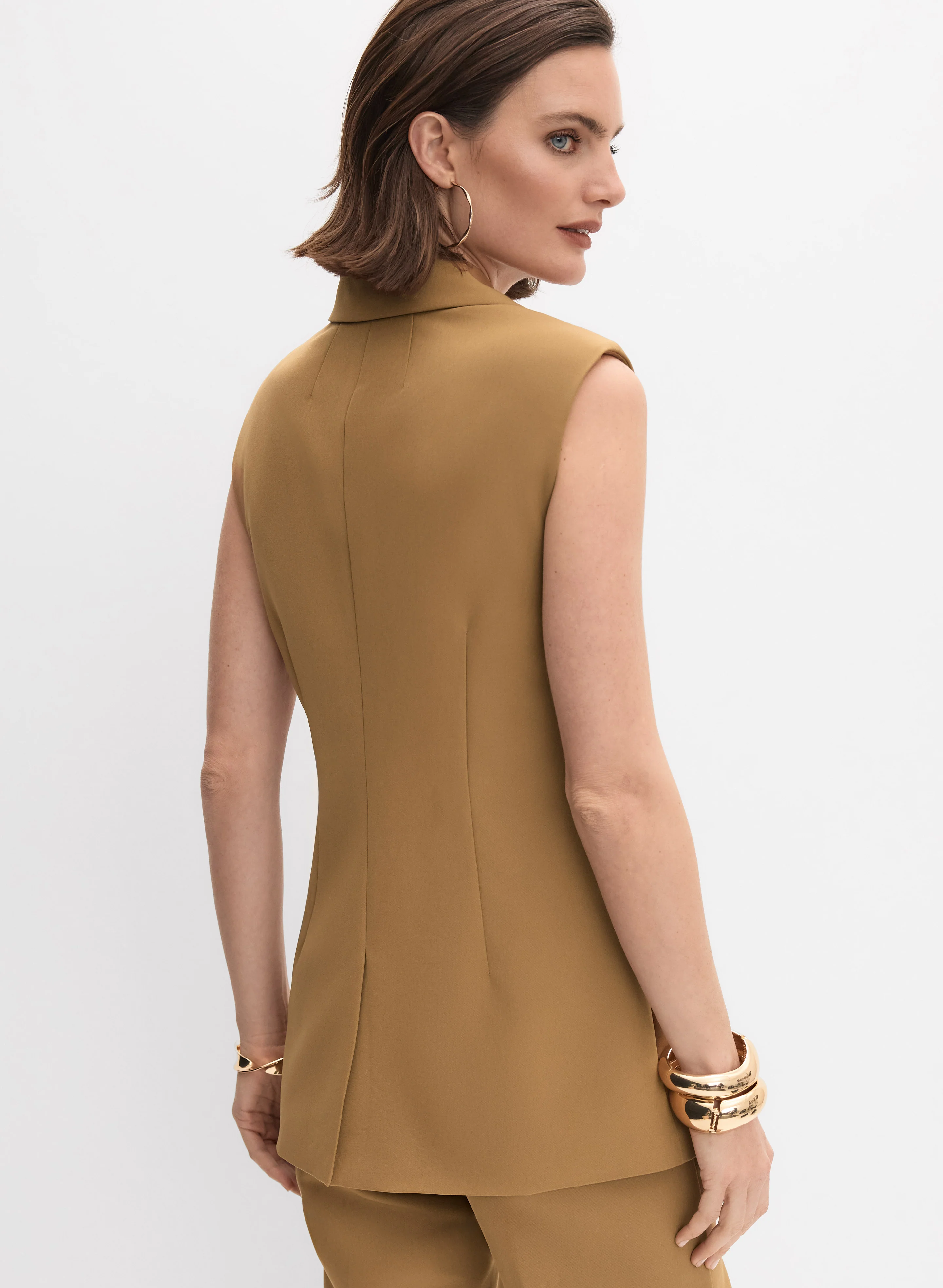 Long Bi-Stretch Vest - Image 4