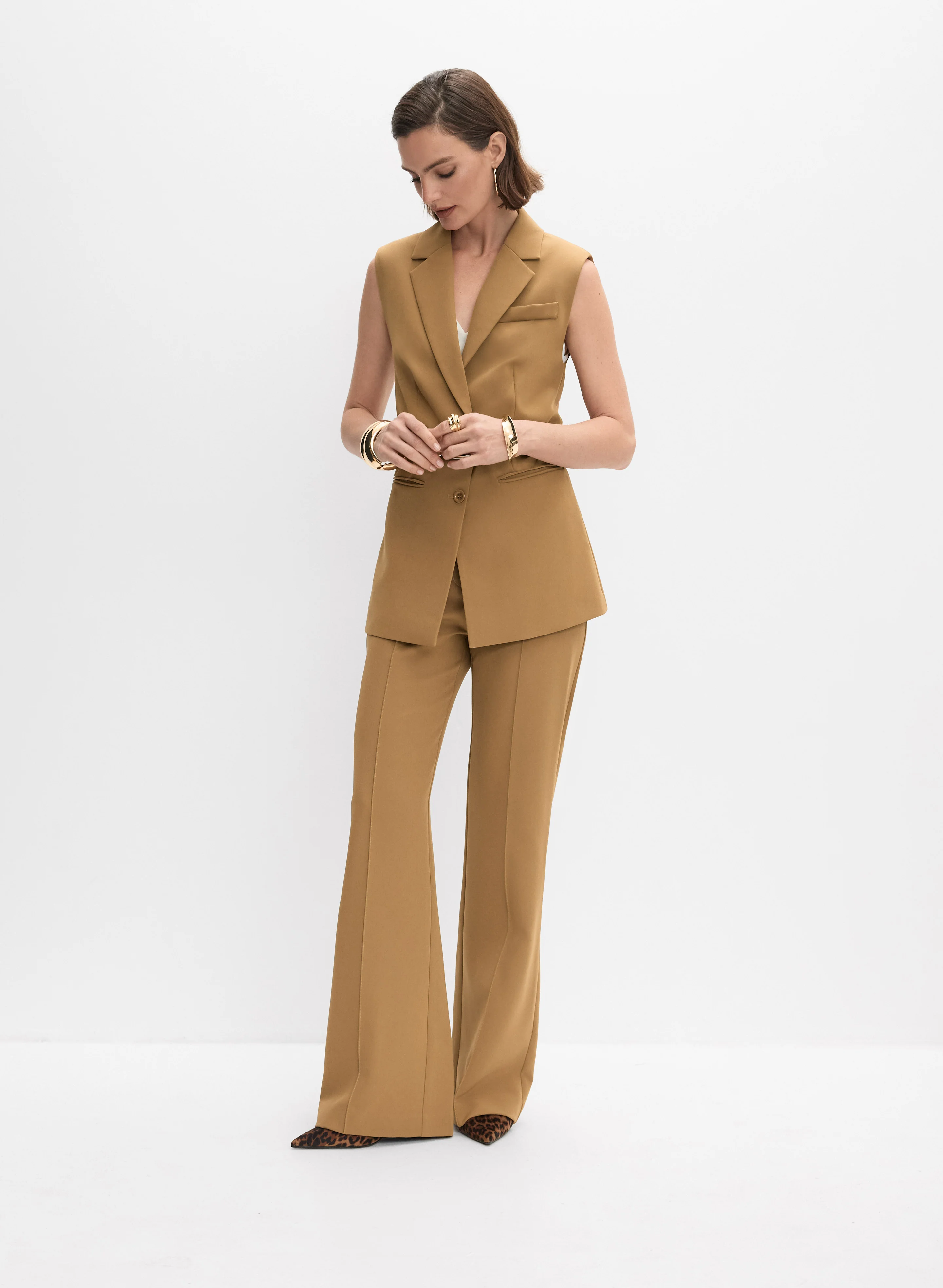 Long Bi-Stretch Vest - Image 9