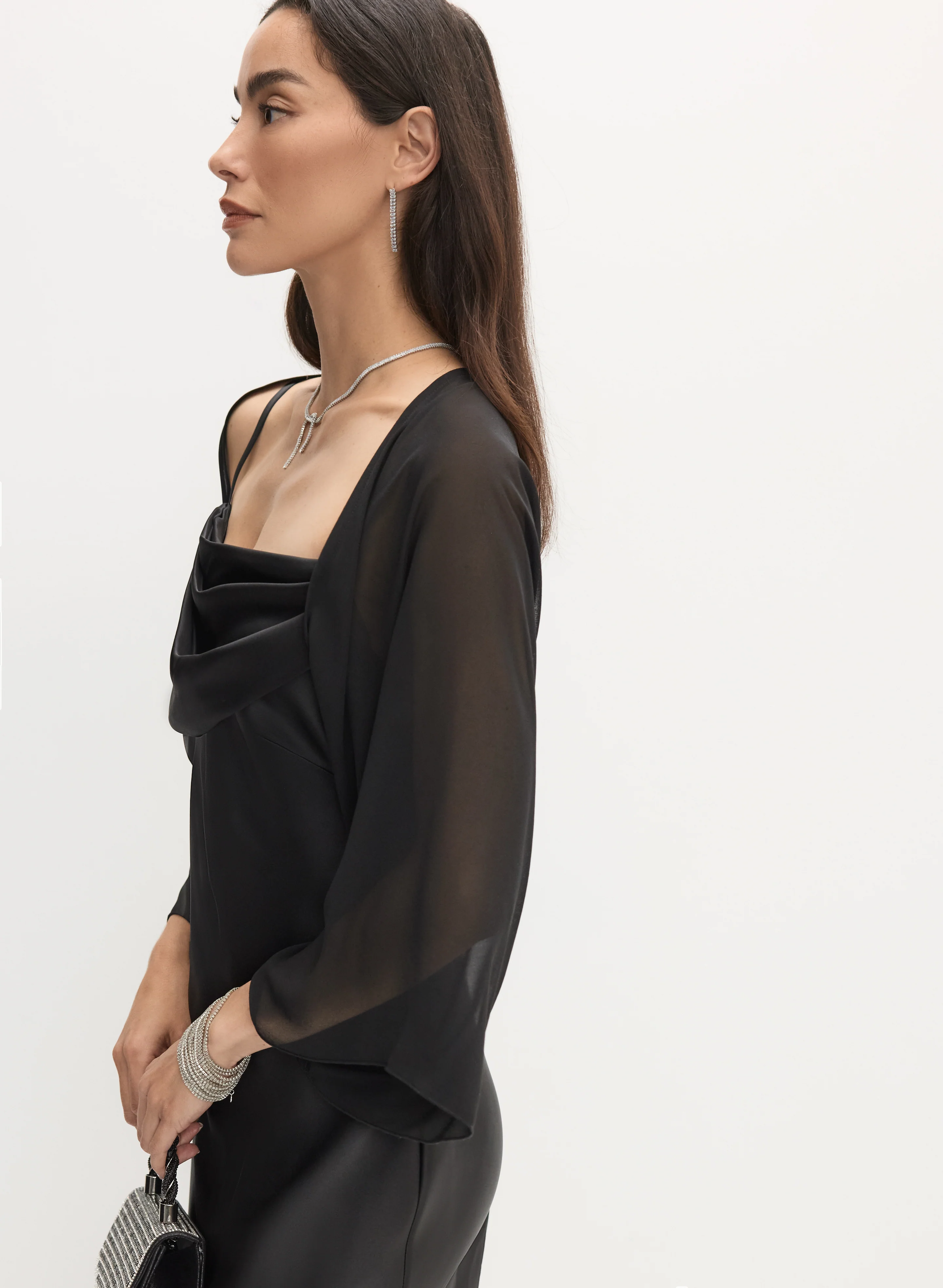 Long Sleeve Chiffon Bolero - Image 5