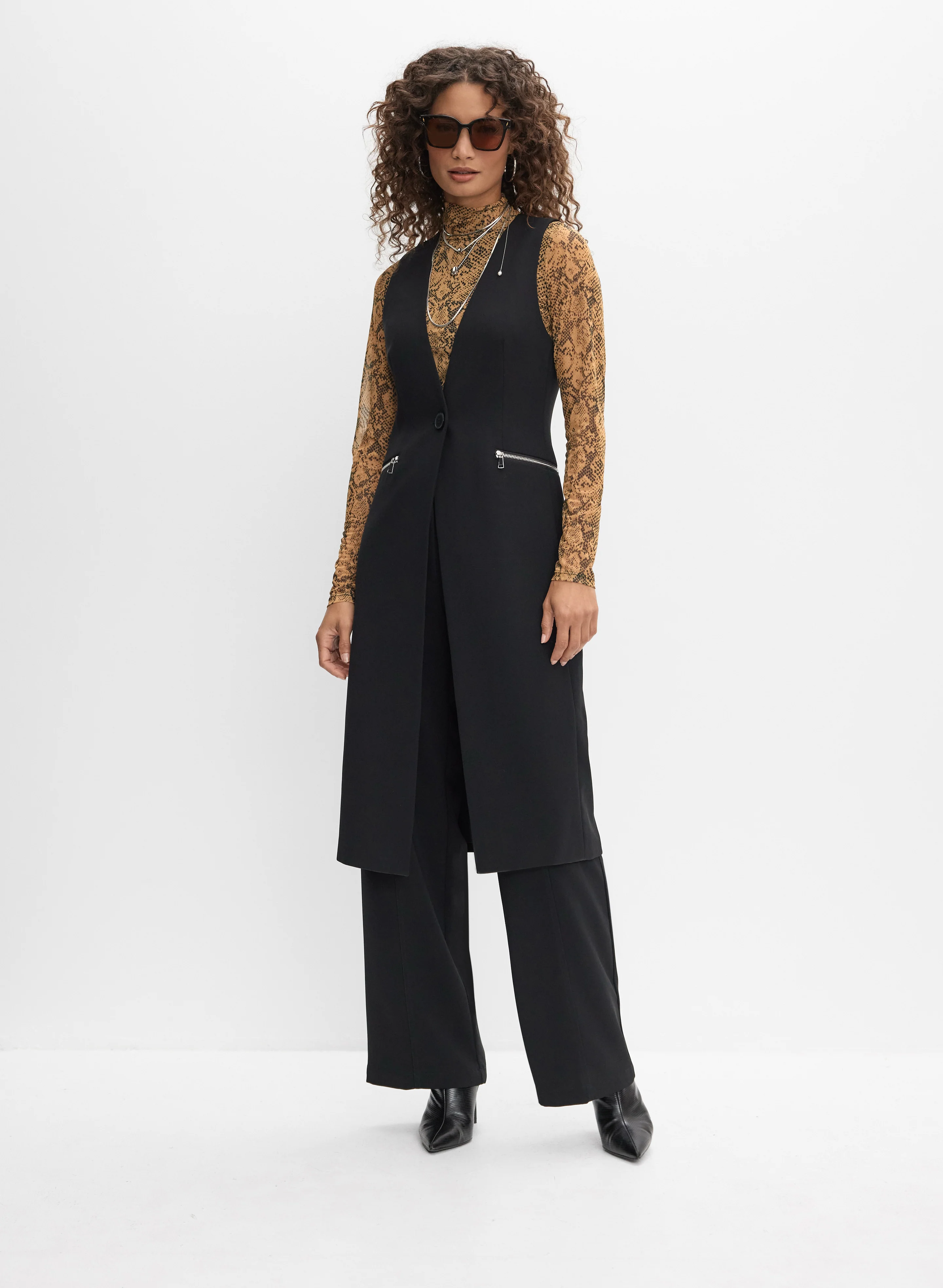 Longline Vest & Soho Utility Pants