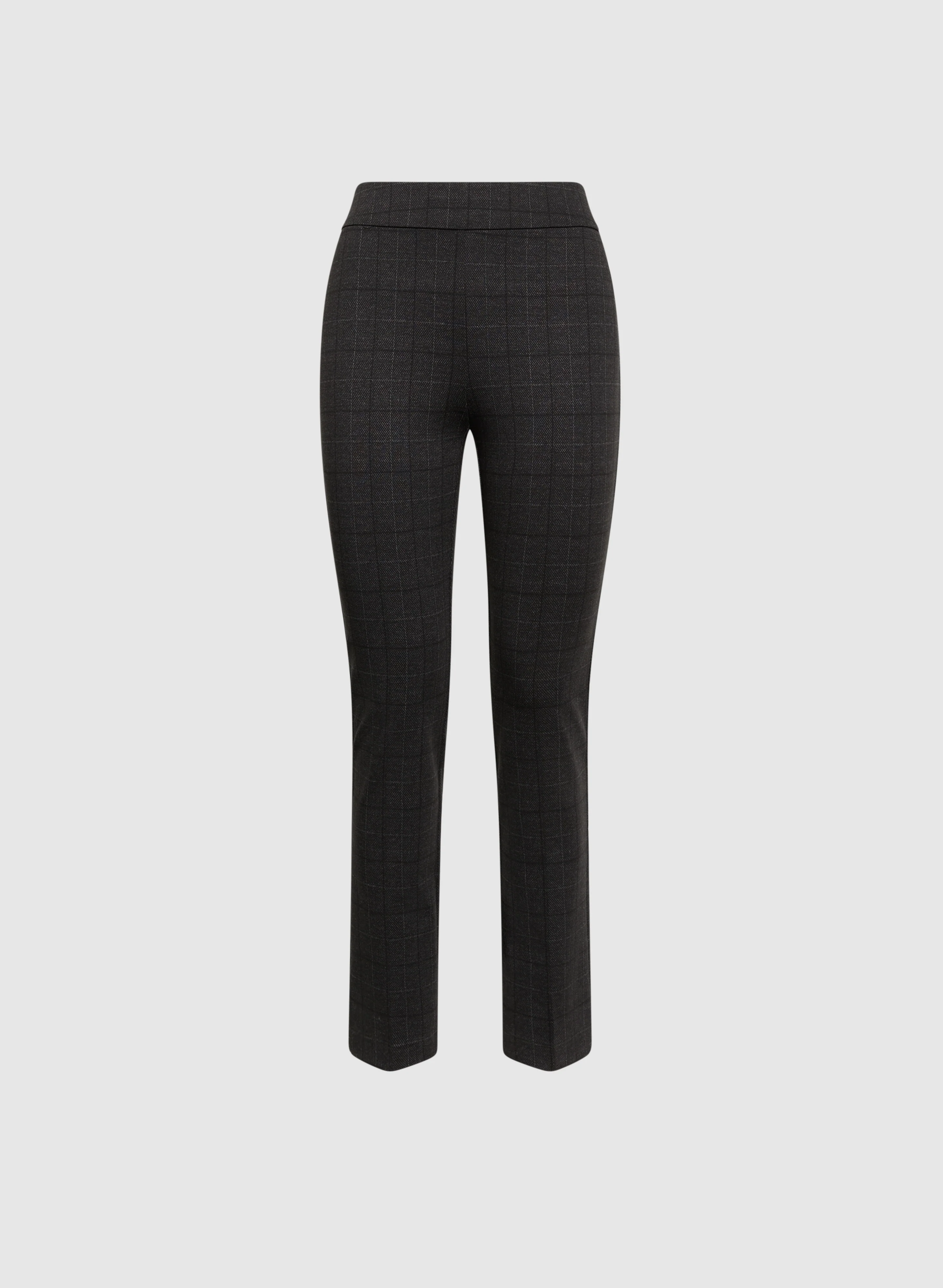 Madison Plaid Print Slim-Leg Pants - Image 6