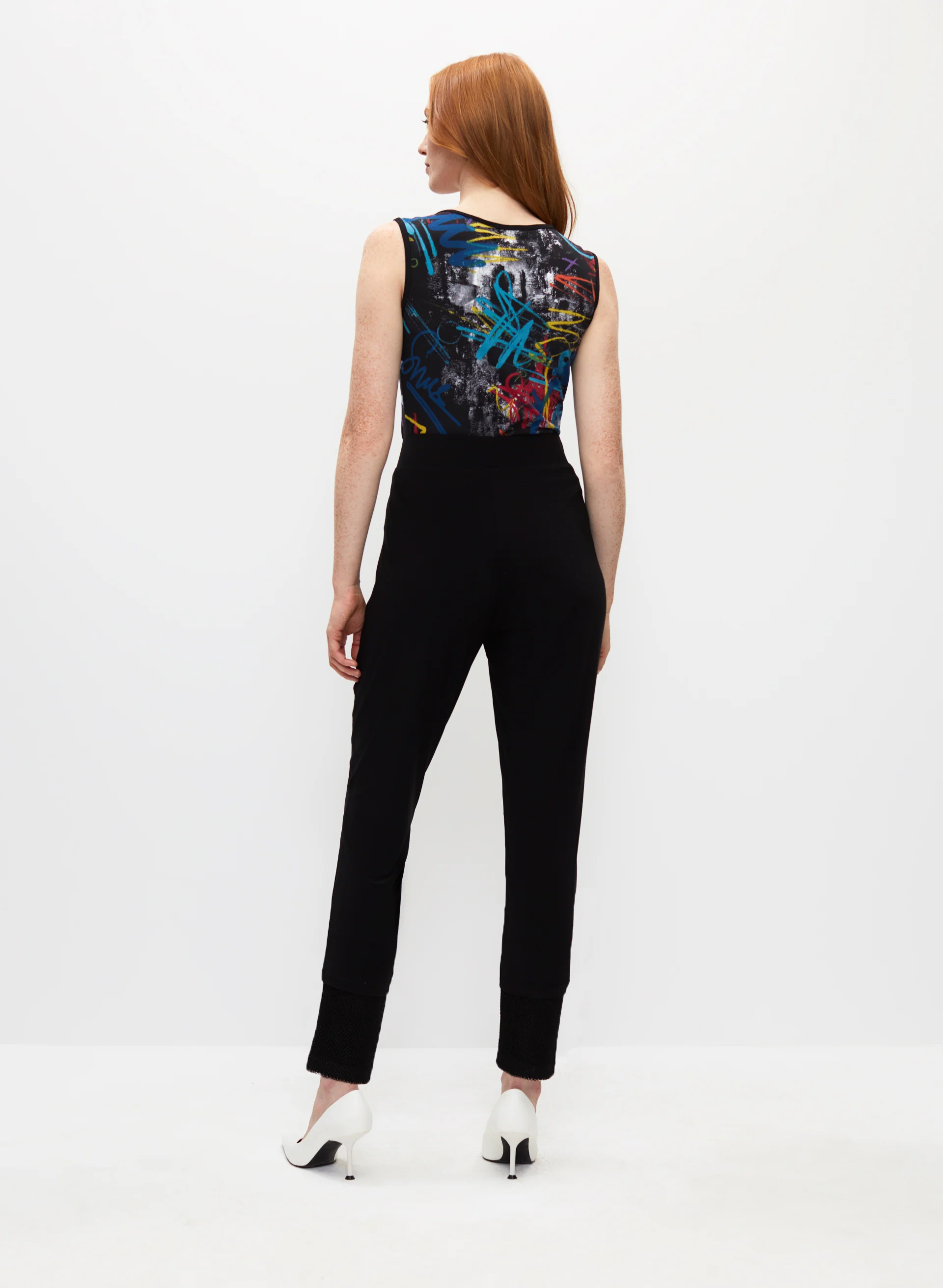 Mesh Detail Jersey Pants - Image 2
