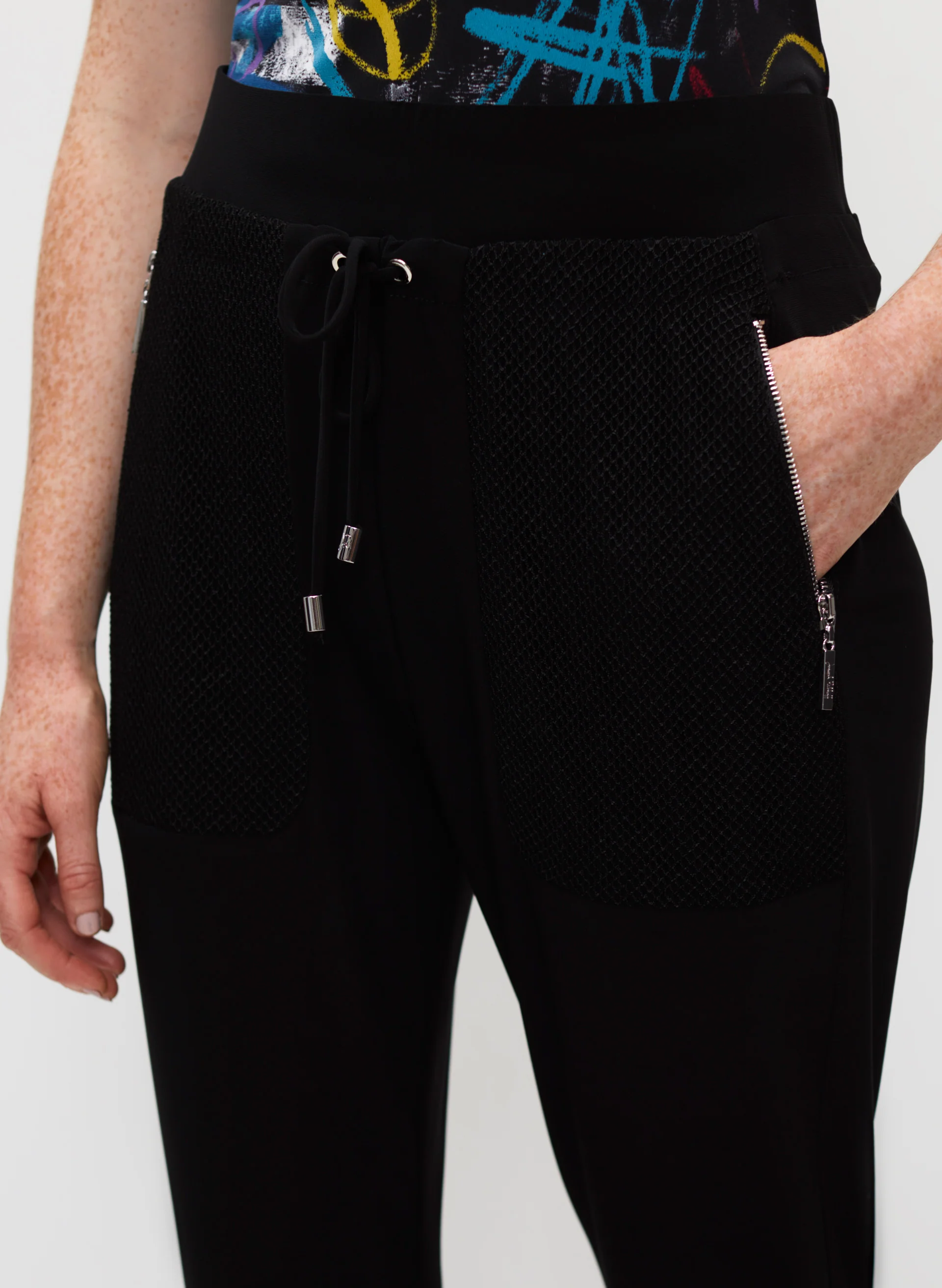 Mesh Detail Jersey Pants - Image 4