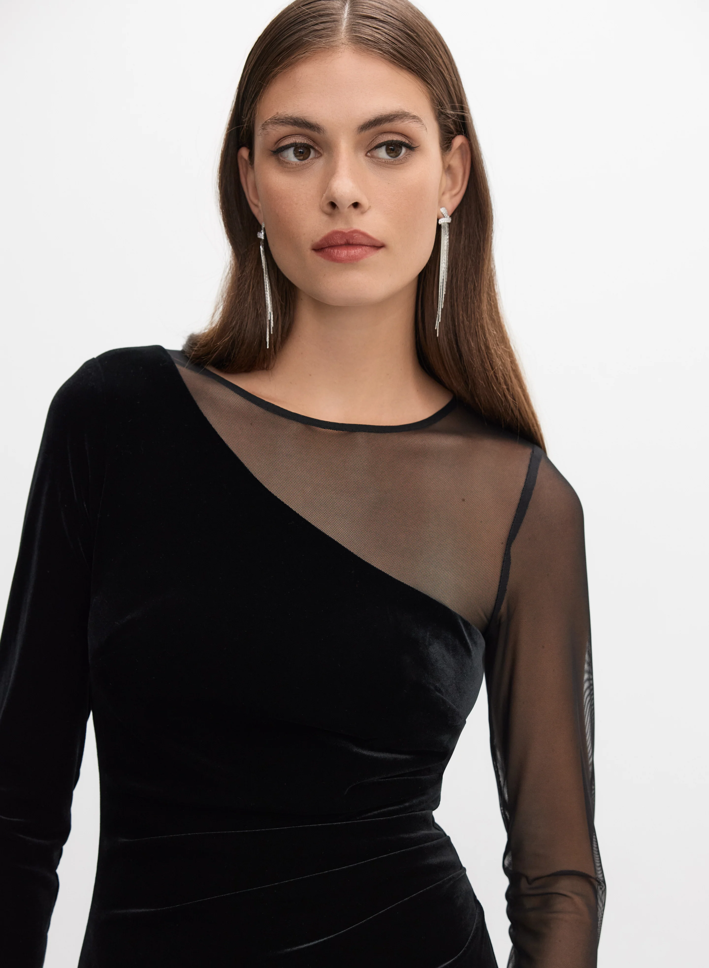 BA Nites - Mesh & Velvet Dress - Image 3