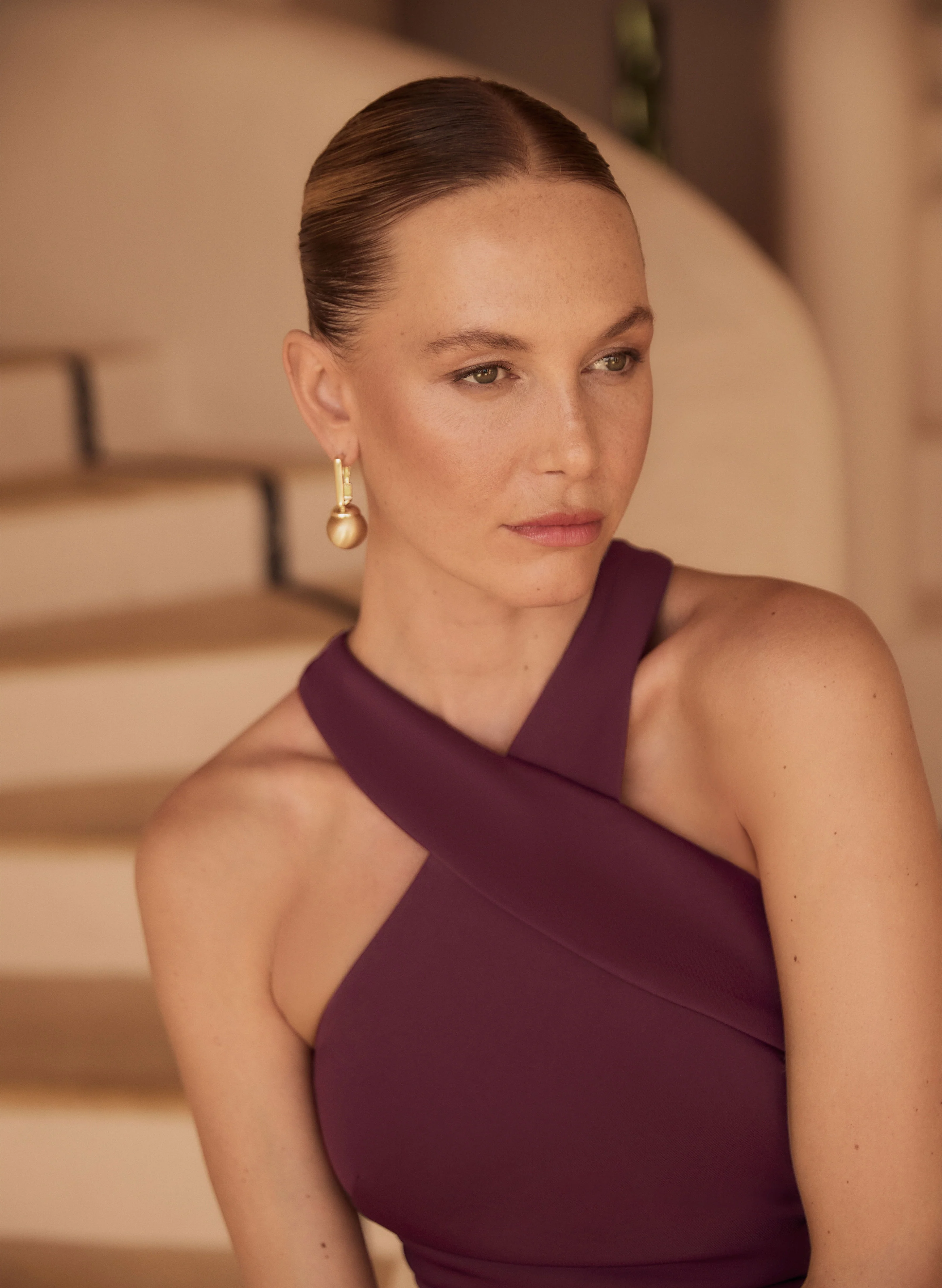 Metallic Ball Drop Earrings - Image 3