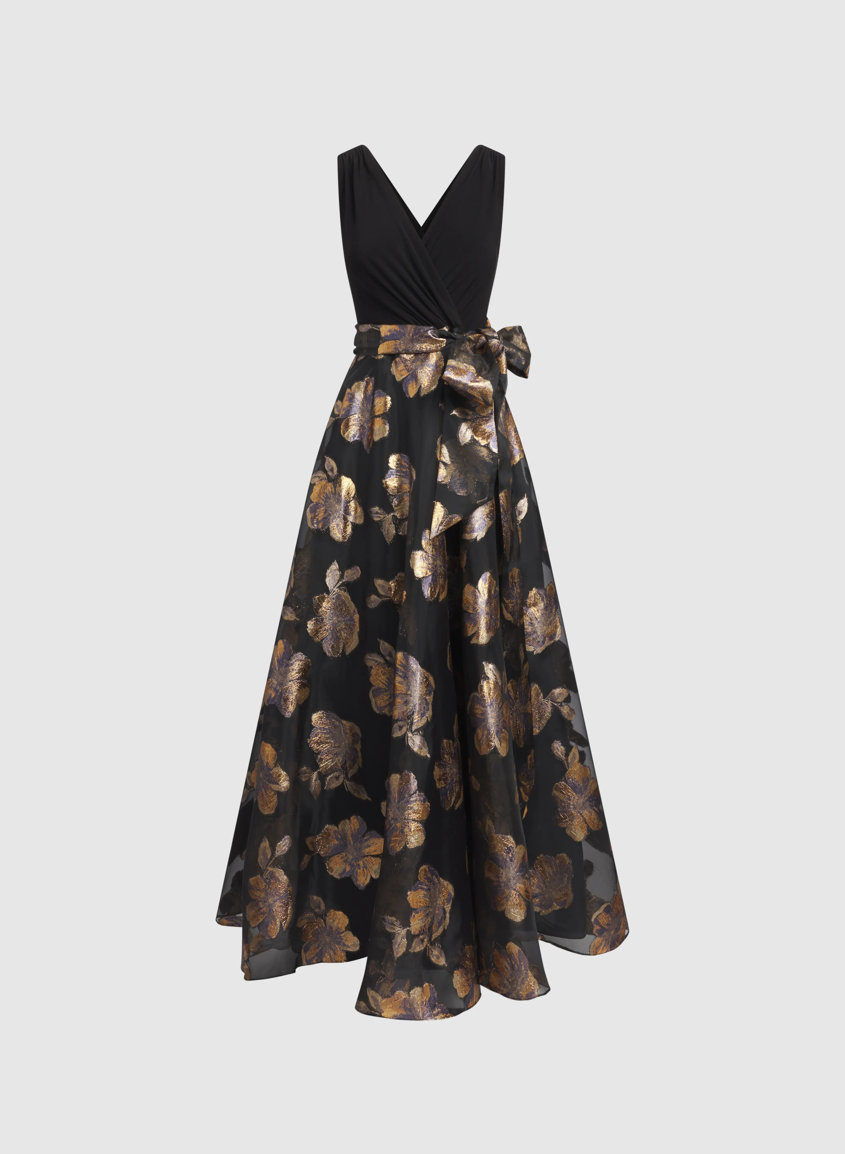 Metallic Floral Organza Dress - Image 6