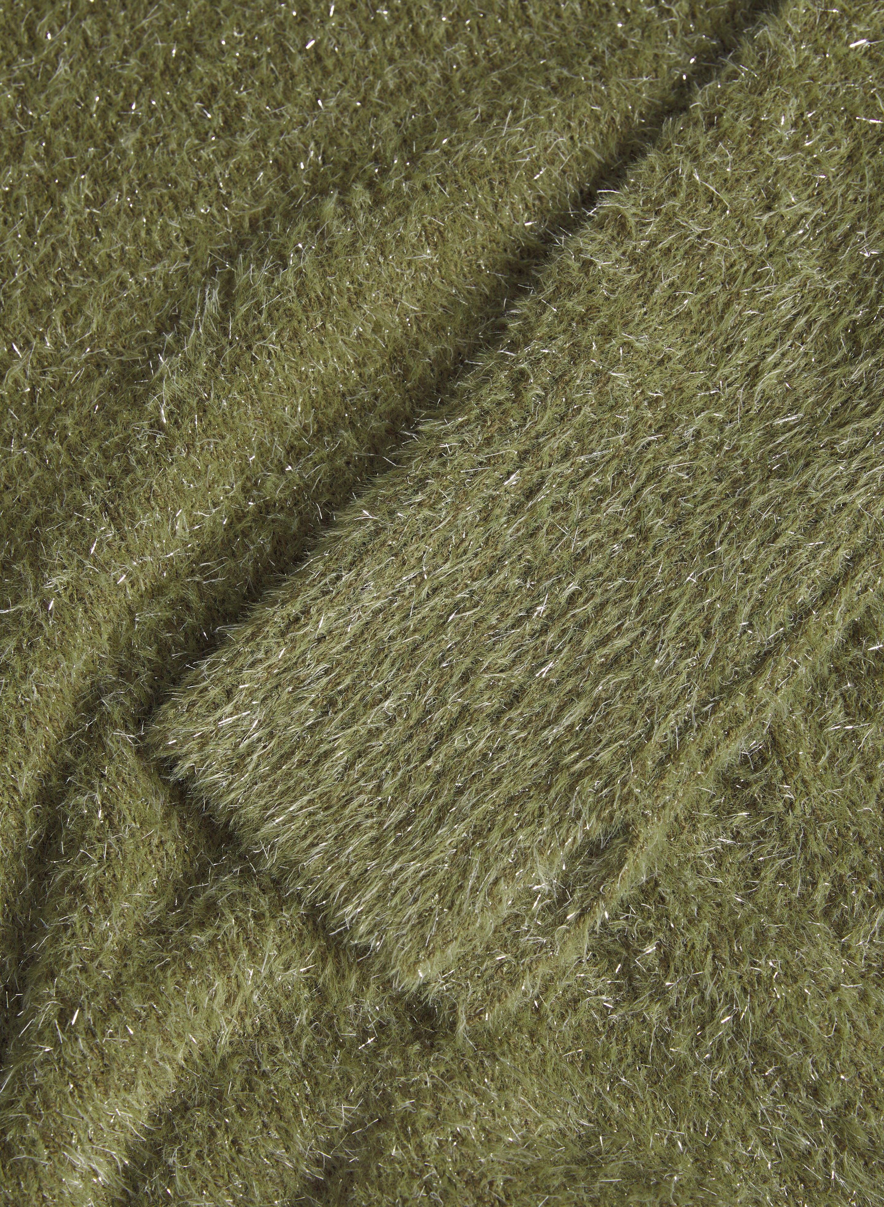 Metallic Fuzzy Knit Sweater - Image 7