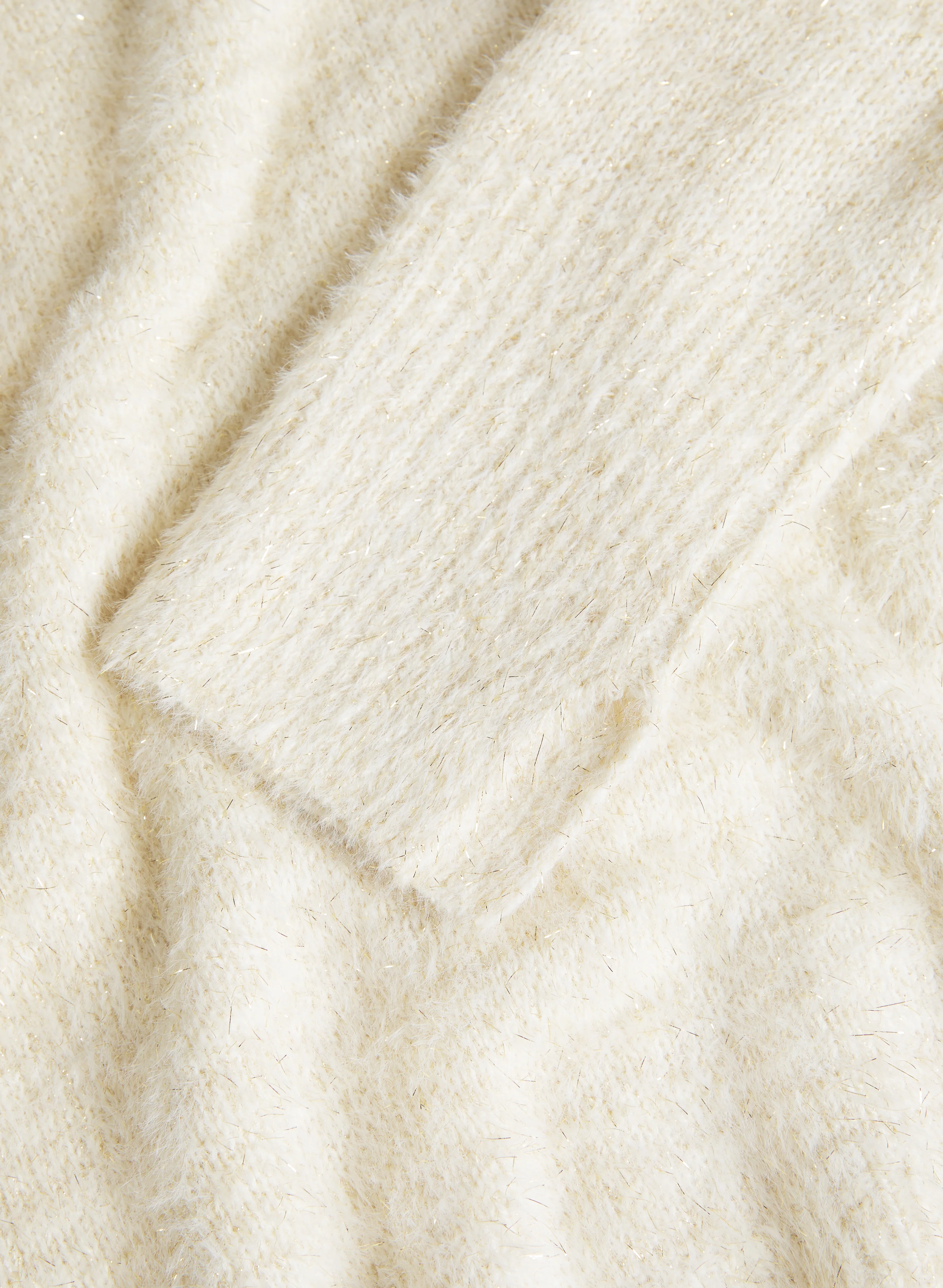 Metallic Fuzzy Knit Sweater - Image 7