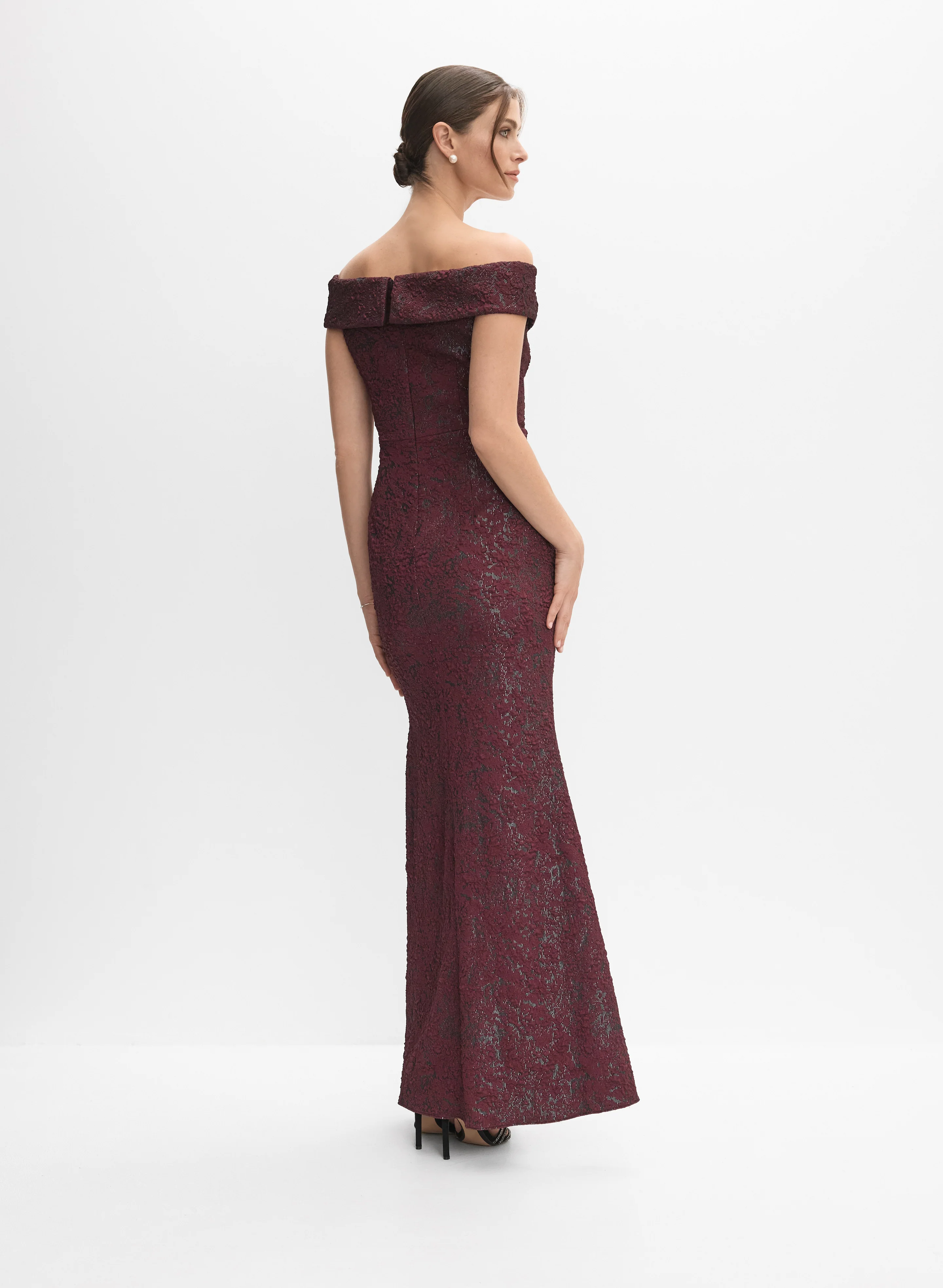 Adrianna Papell - Metallic Jacquard Dress - Image 5