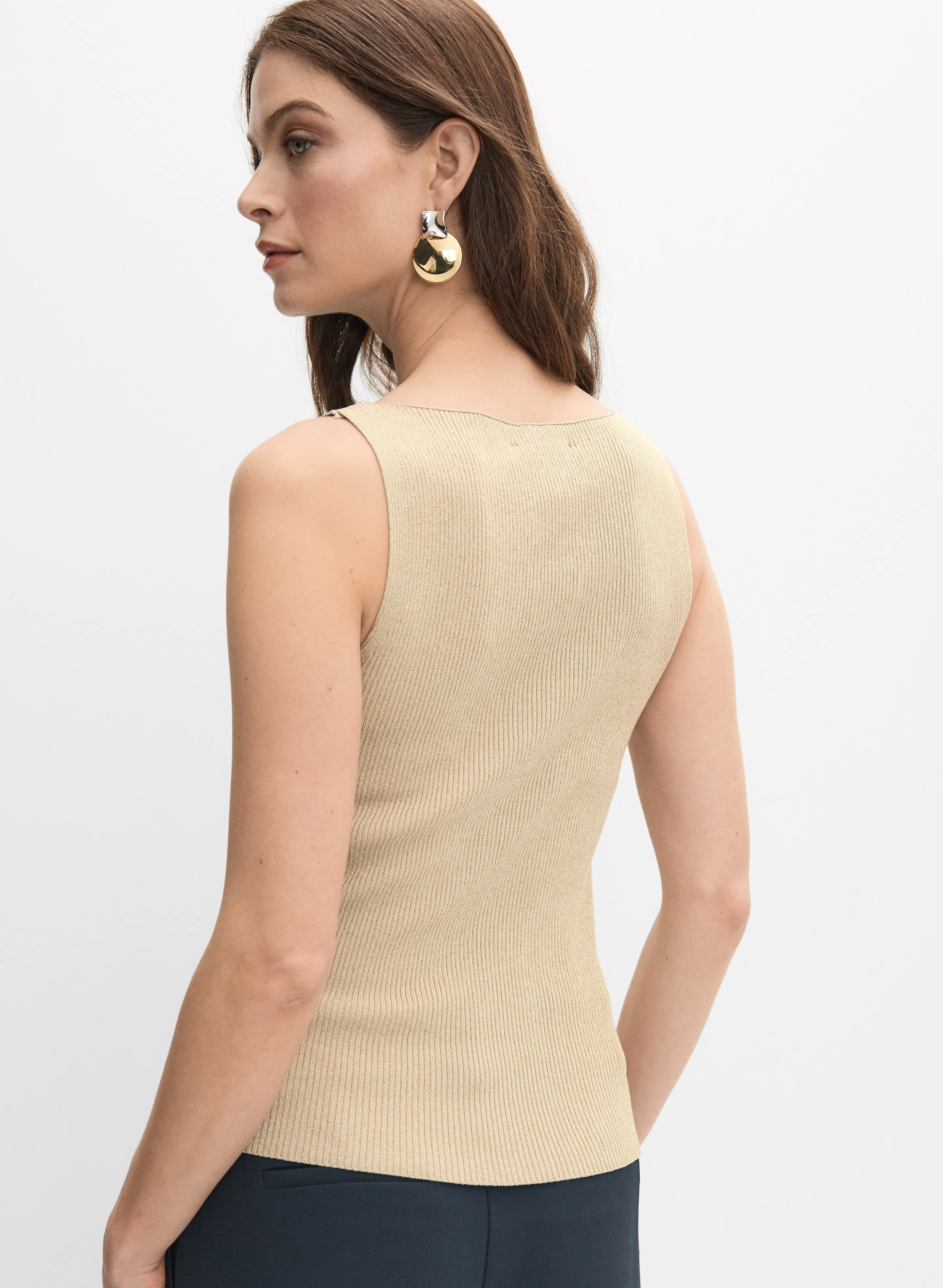 Metallic Knit Tank Top - Image 4