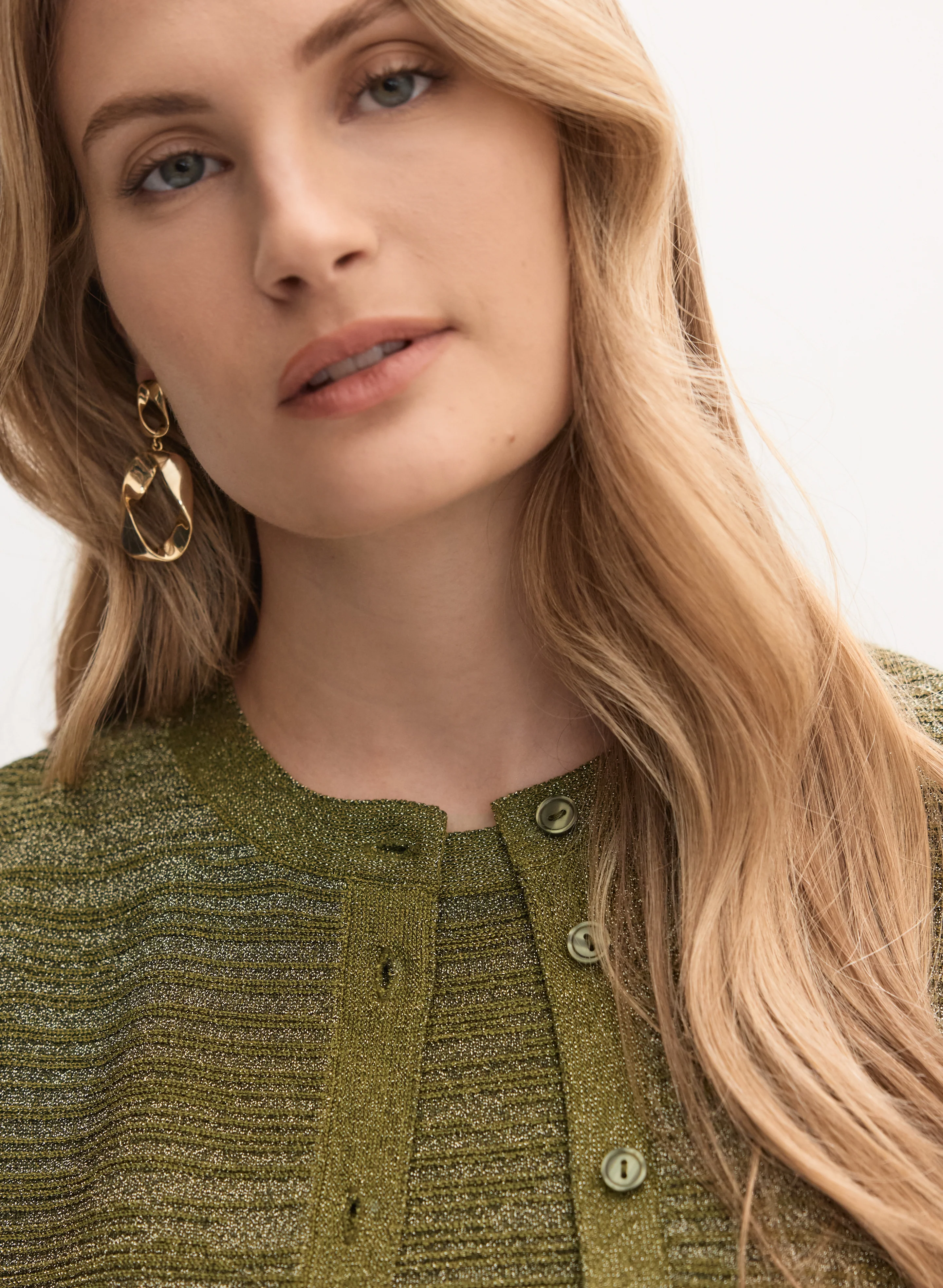 Metallic Lurex Cardigan - Image 2