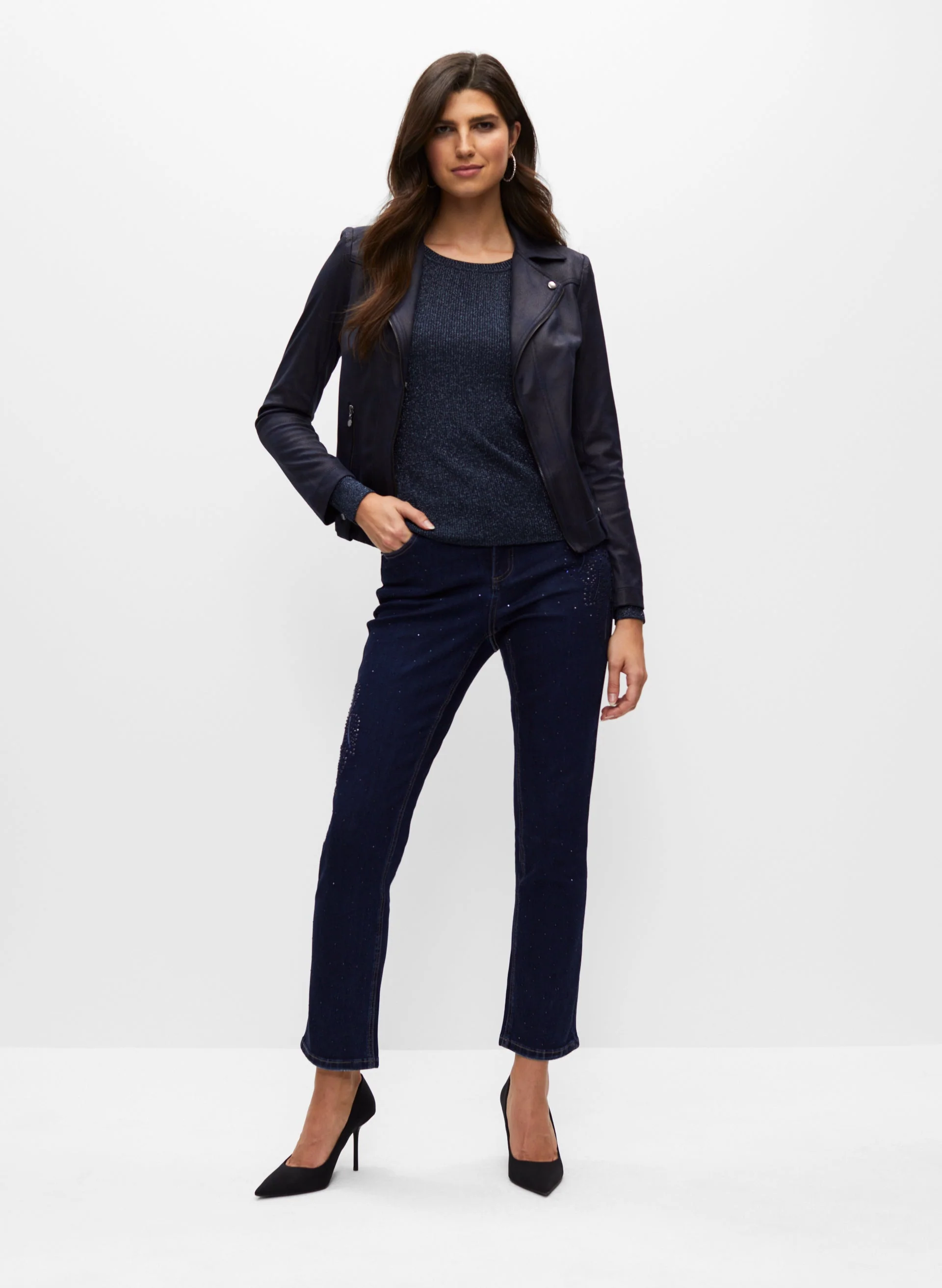 Metallic Puff Sleeve Sweater - Image 3