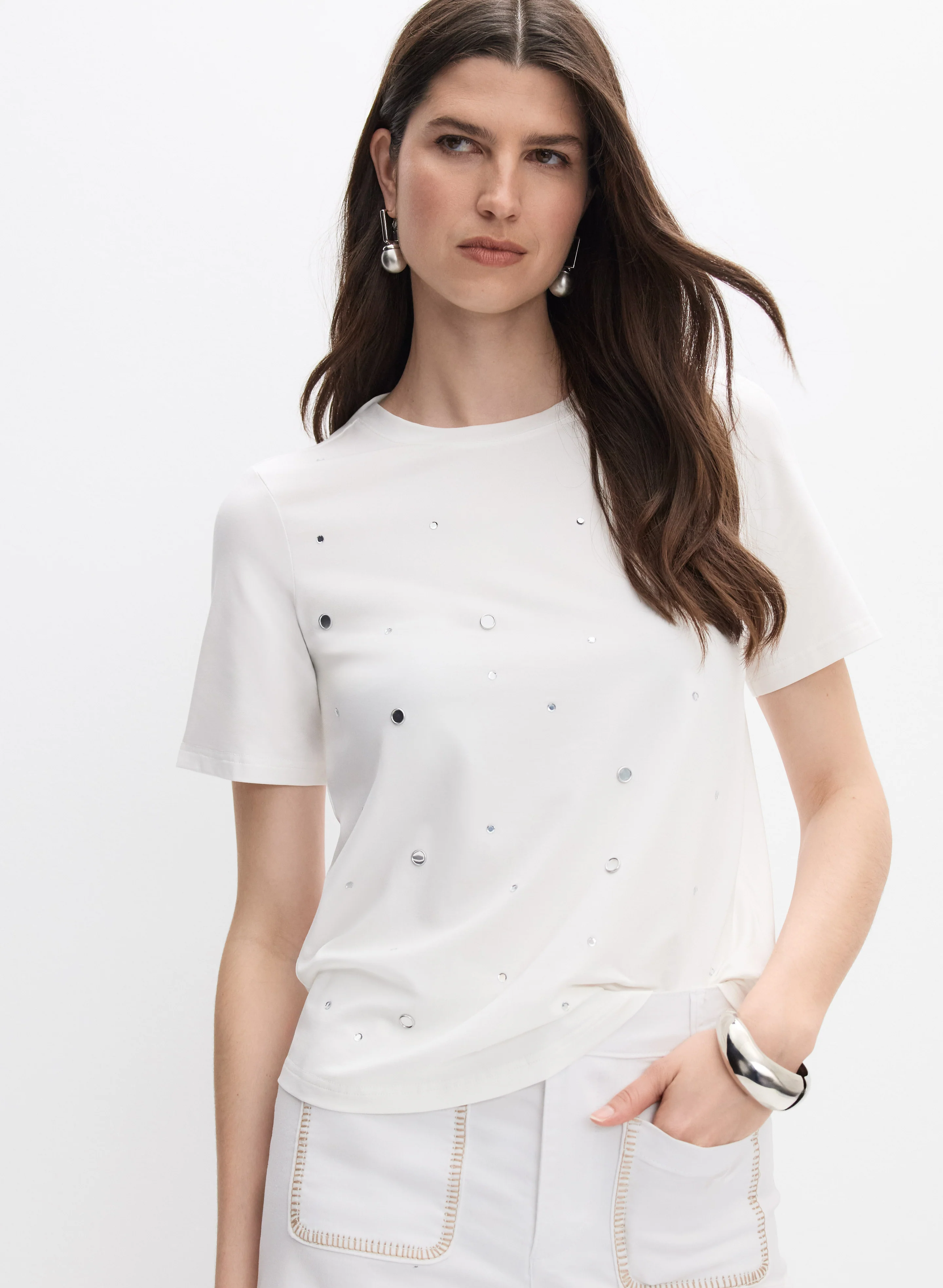 Mirror Embellished T-Shirt