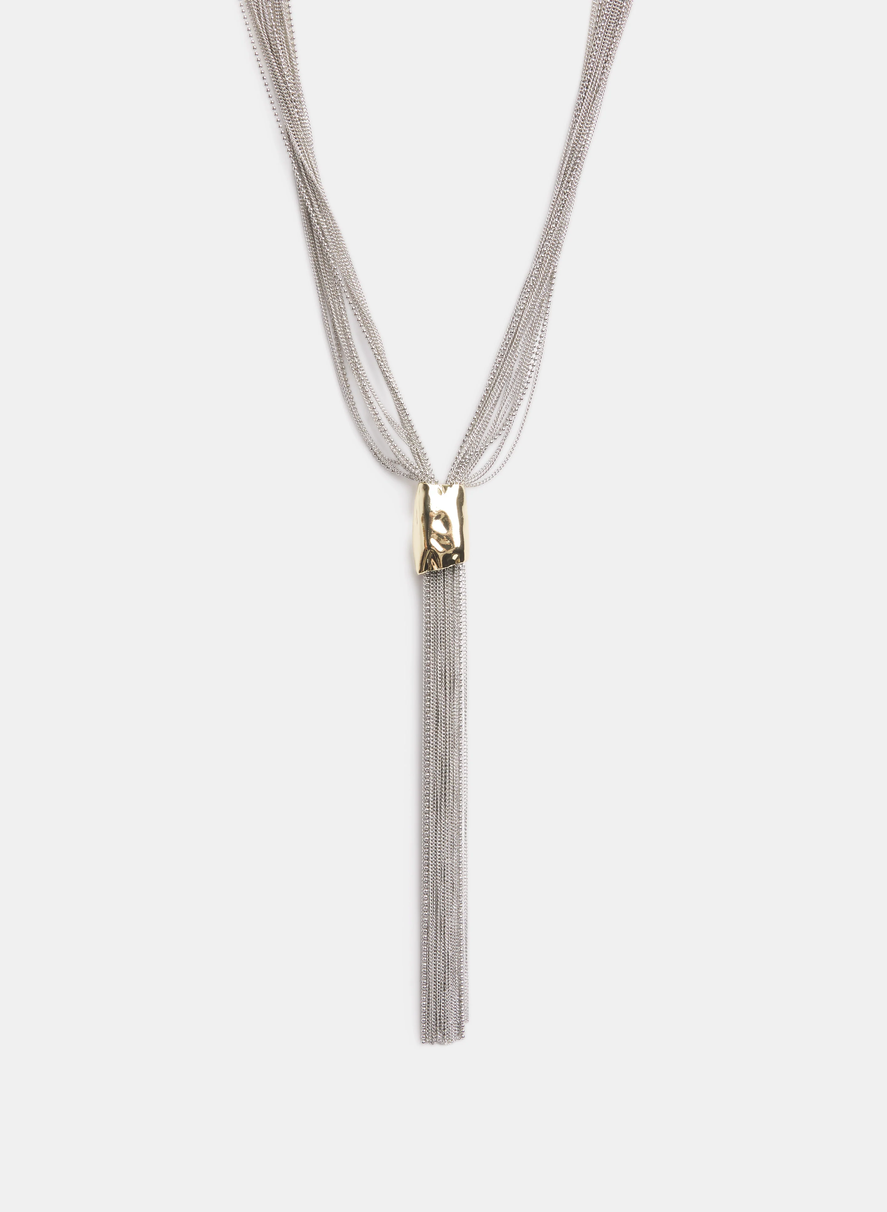 Mixed Multi-Chain Y Necklace