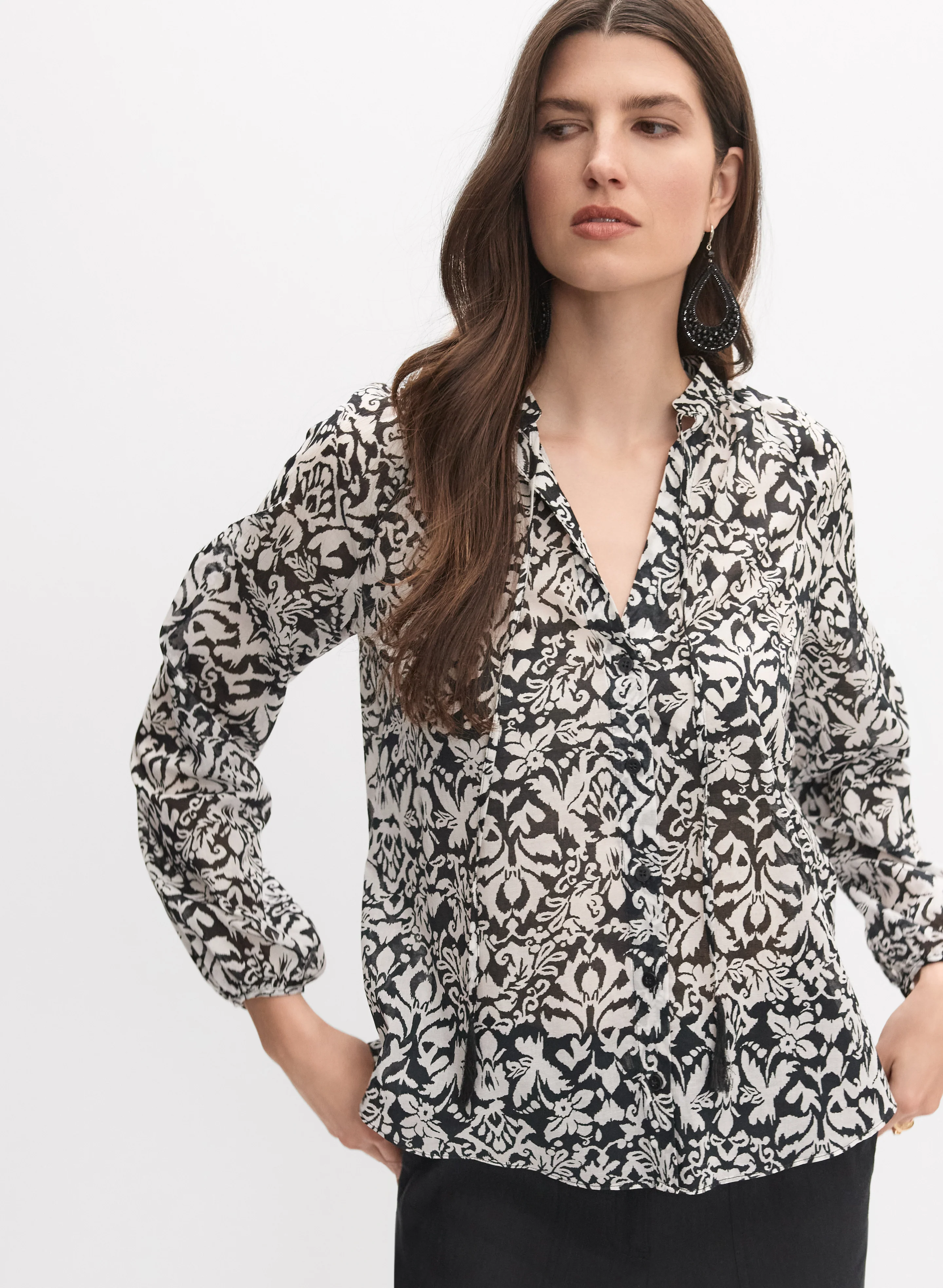 Mixed Print Blouse - Image 5