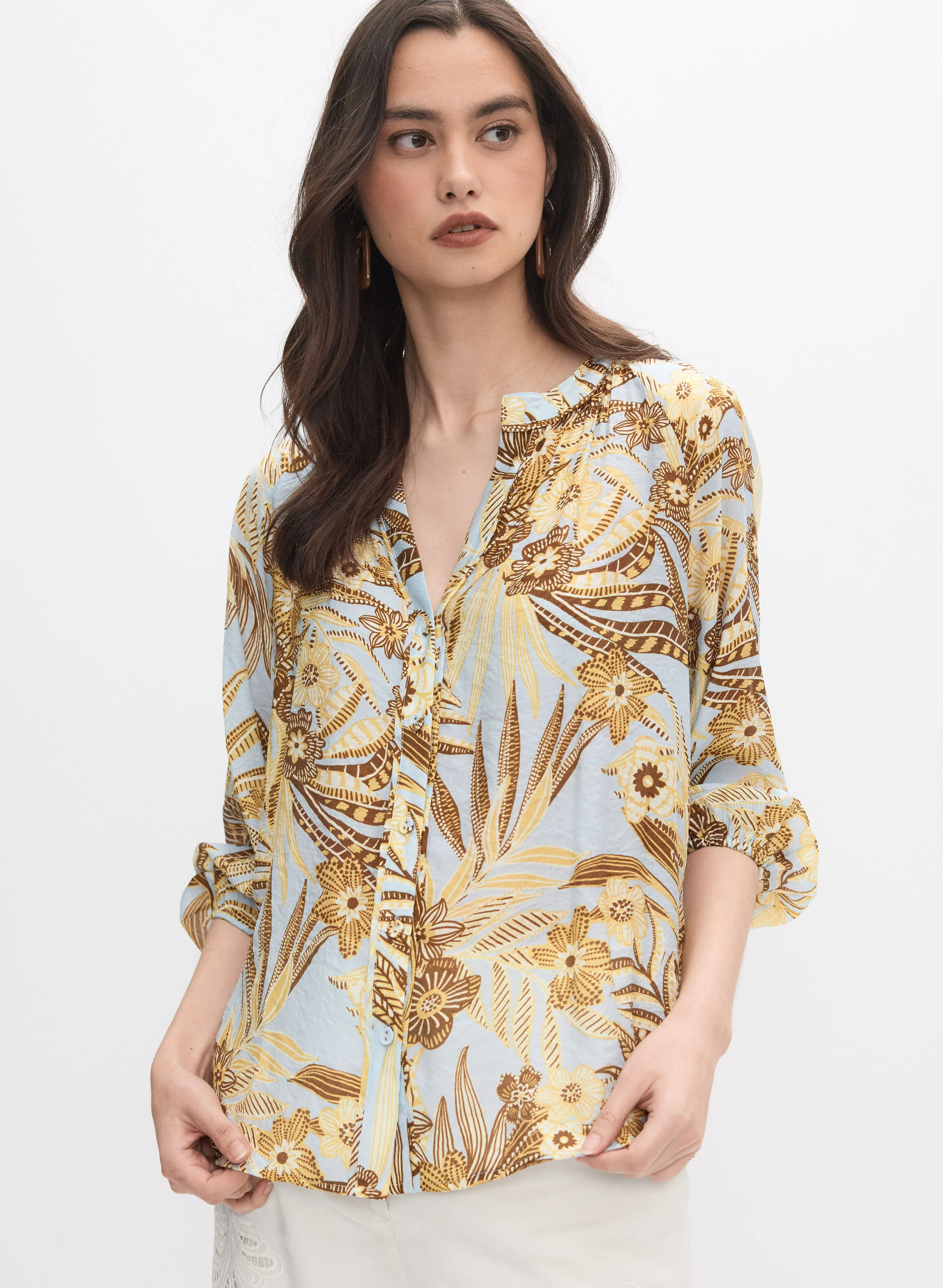 Mixed Print Blouse - Image 5