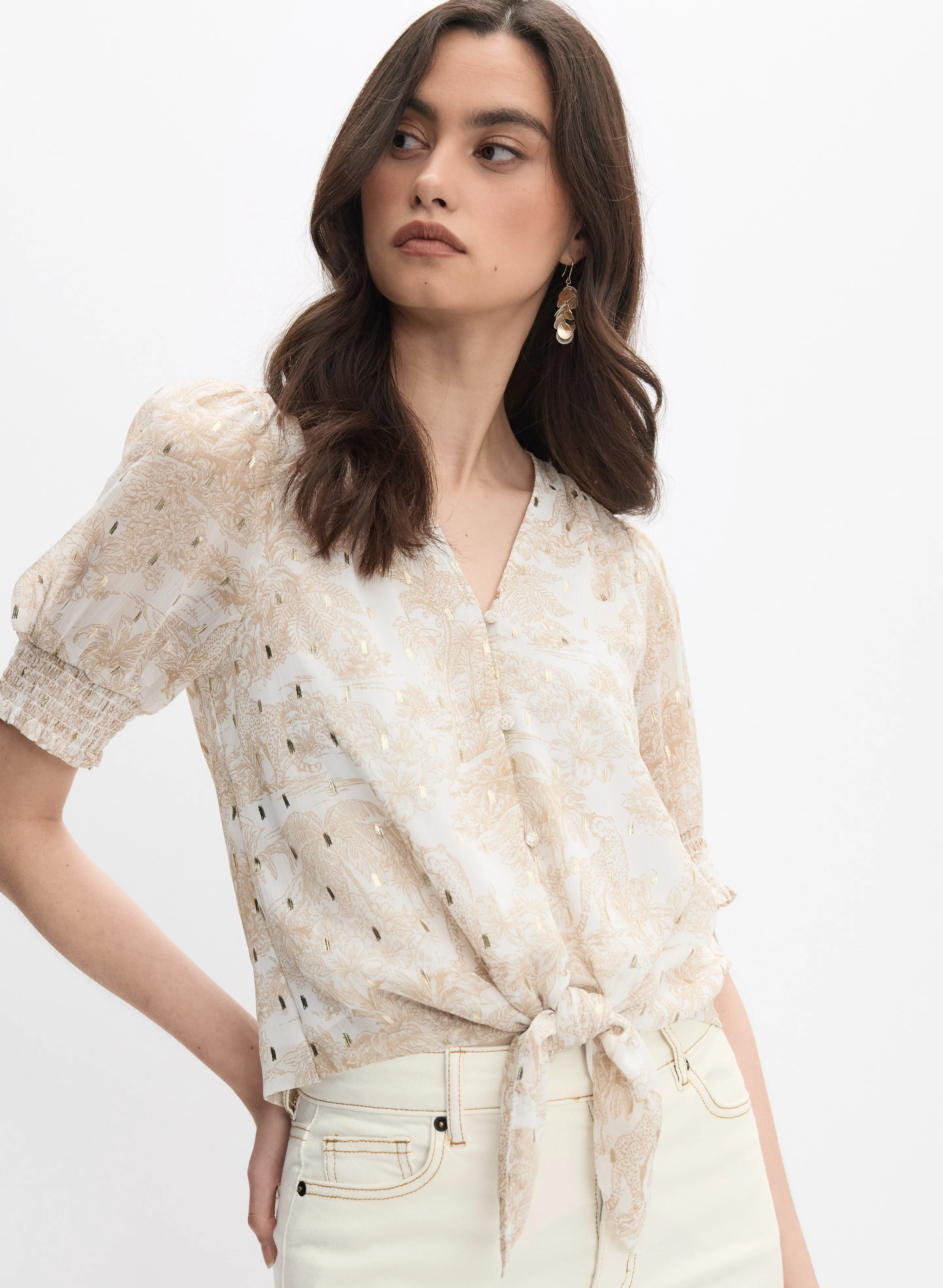 Mixed Print Blouse