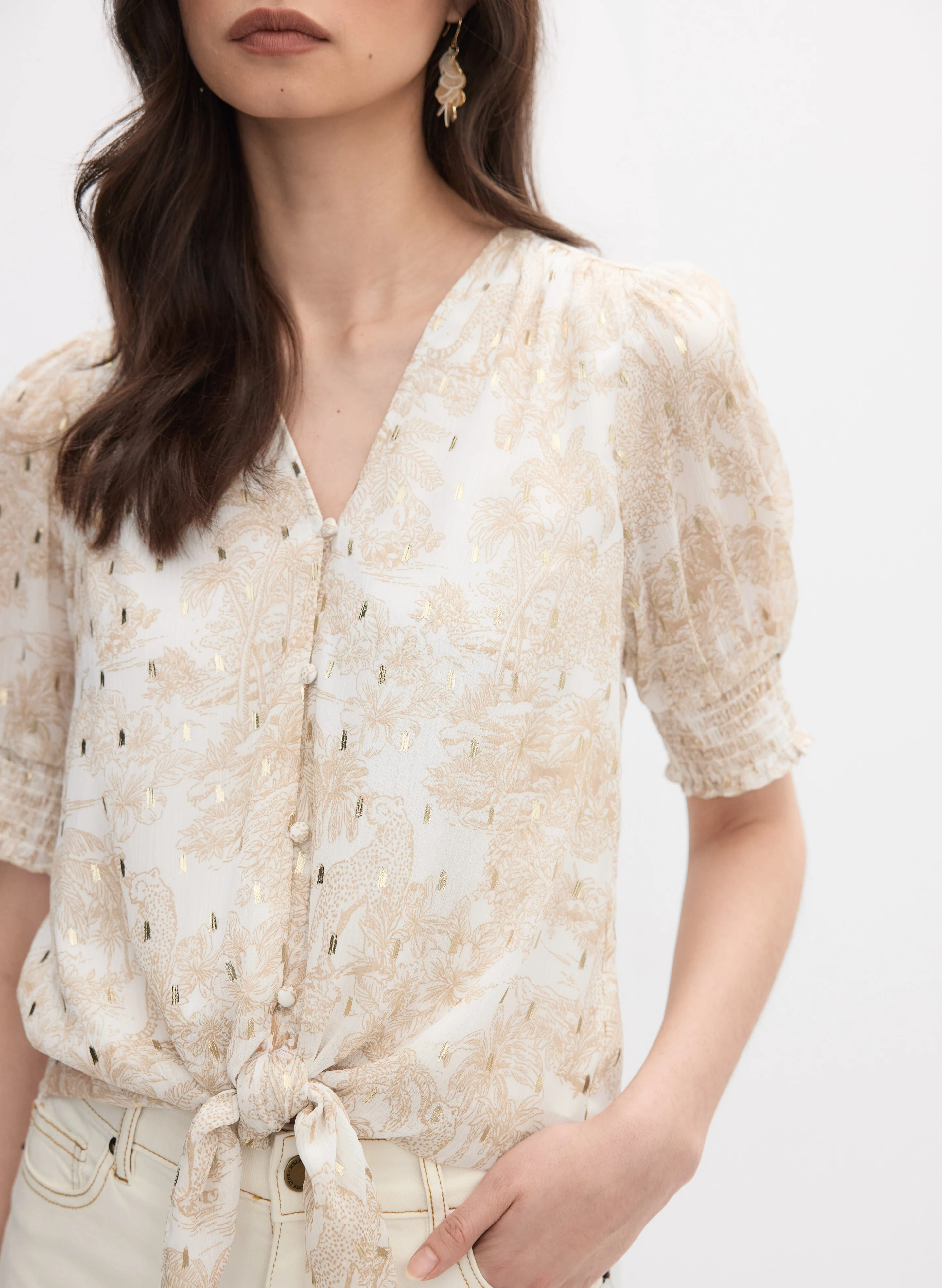 Mixed Print Blouse - Image 2