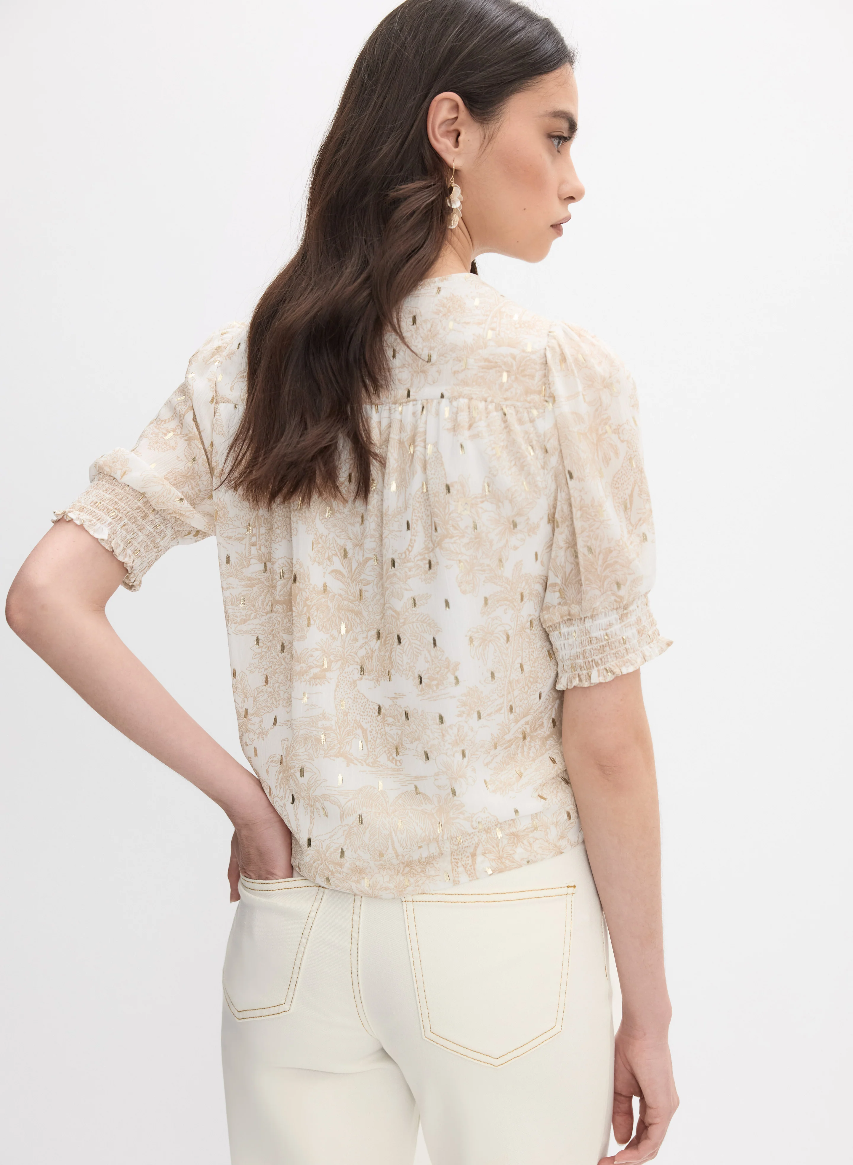 Mixed Print Blouse - Image 4