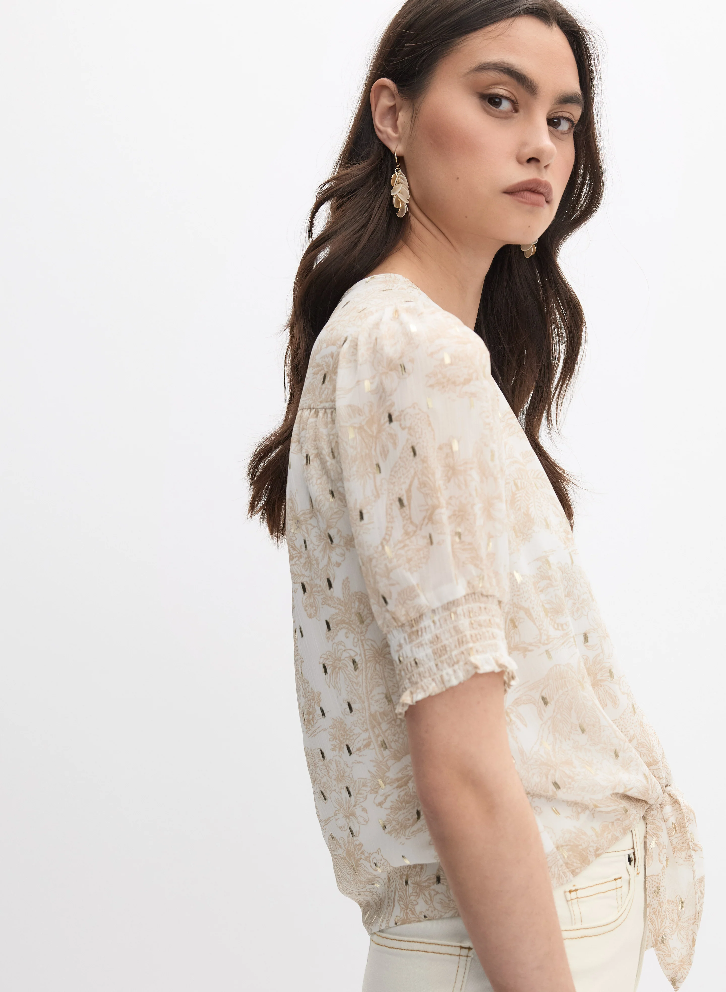 Mixed Print Blouse - Image 5