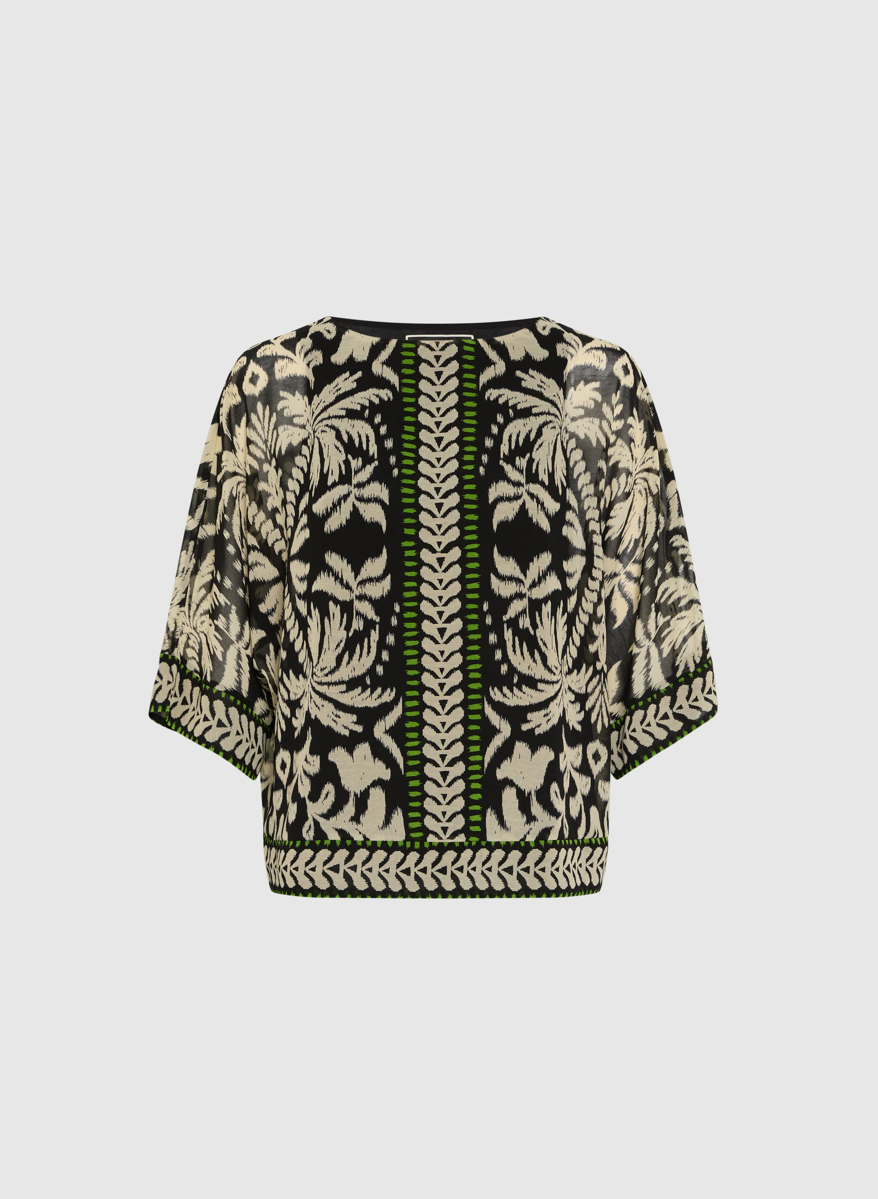 Mixed Tropical Print Blouse - Image 5