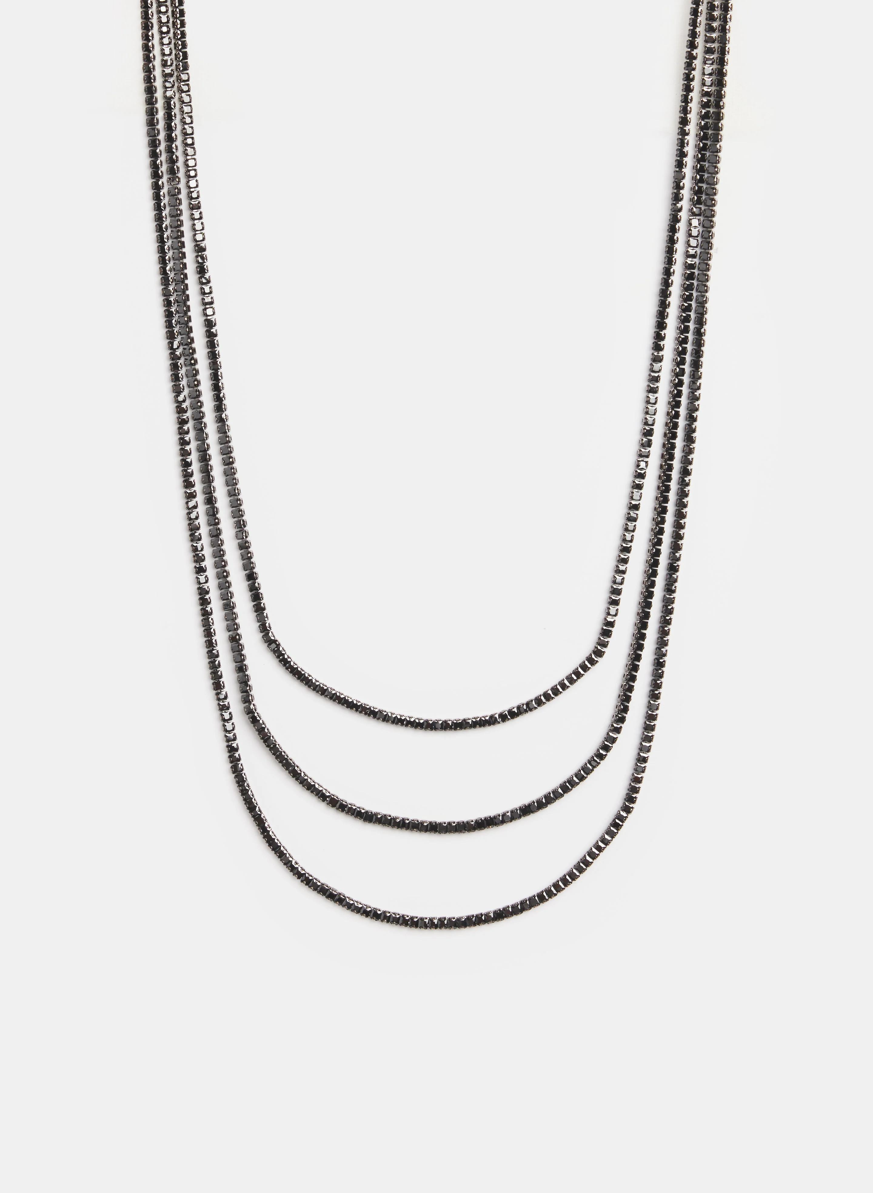 Multi-Strand Crystal Necklace