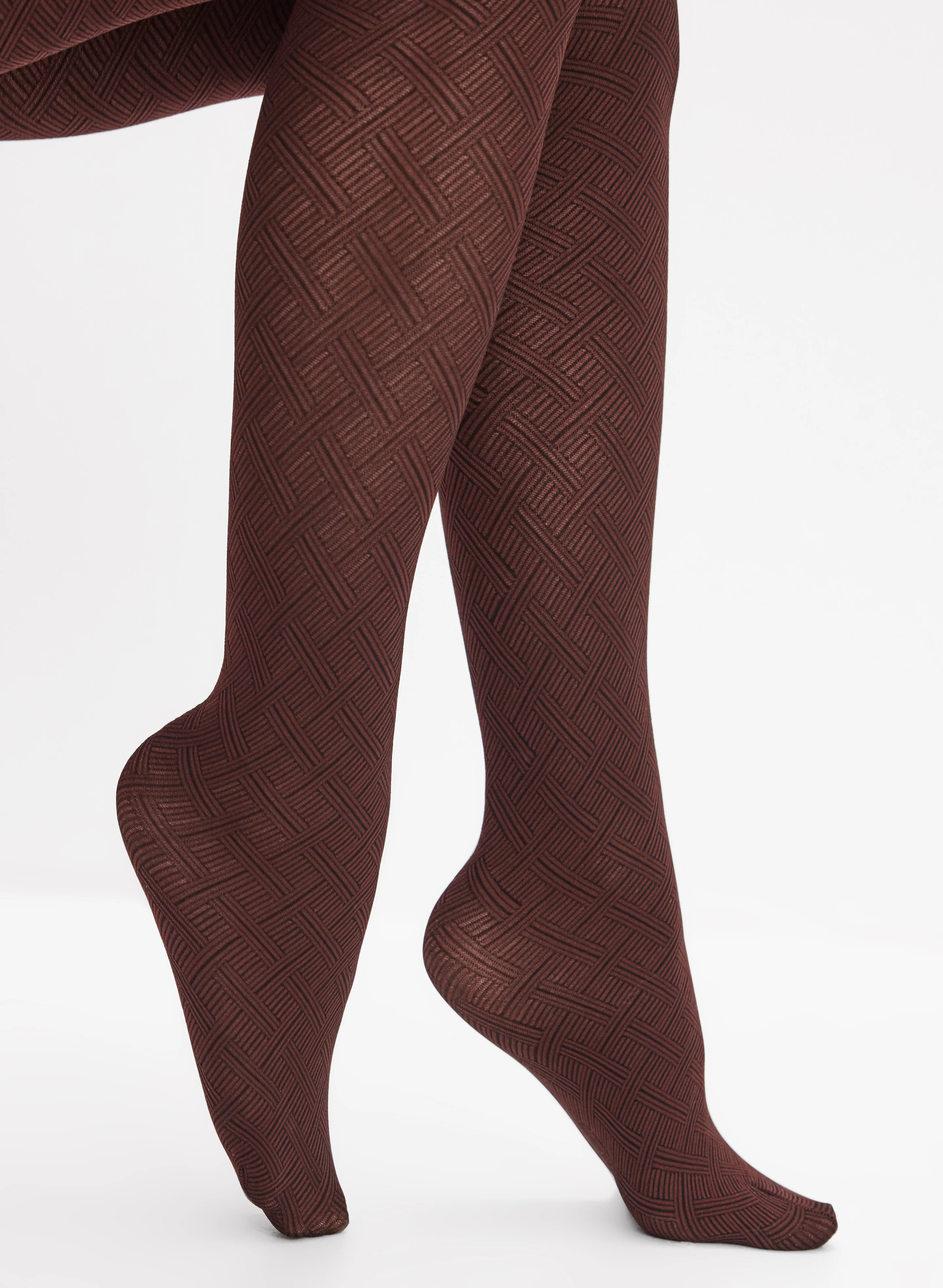 Mura - Crosshatch Motif Tights - Image 2