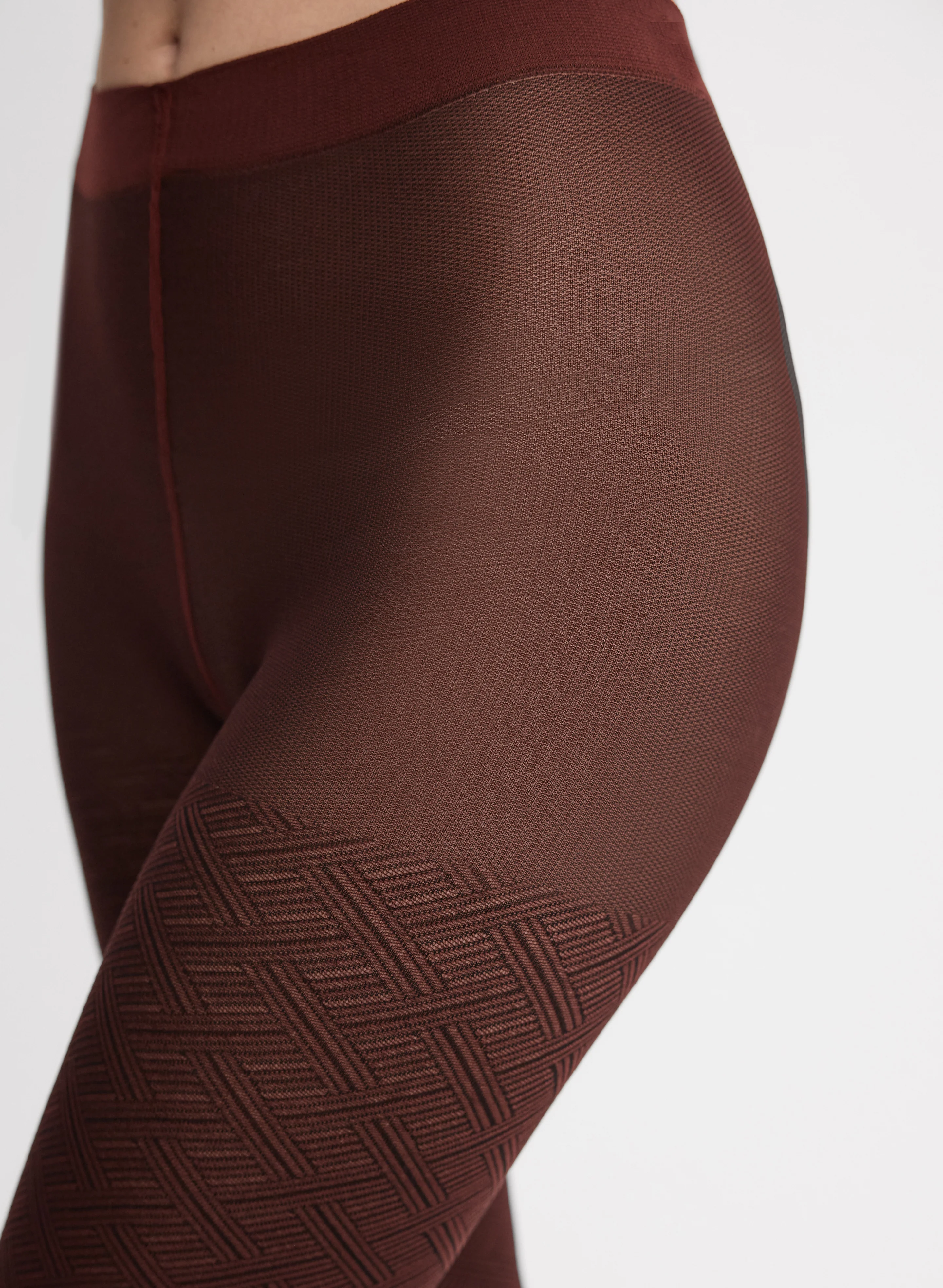 Mura - Crosshatch Motif Tights - Image 4