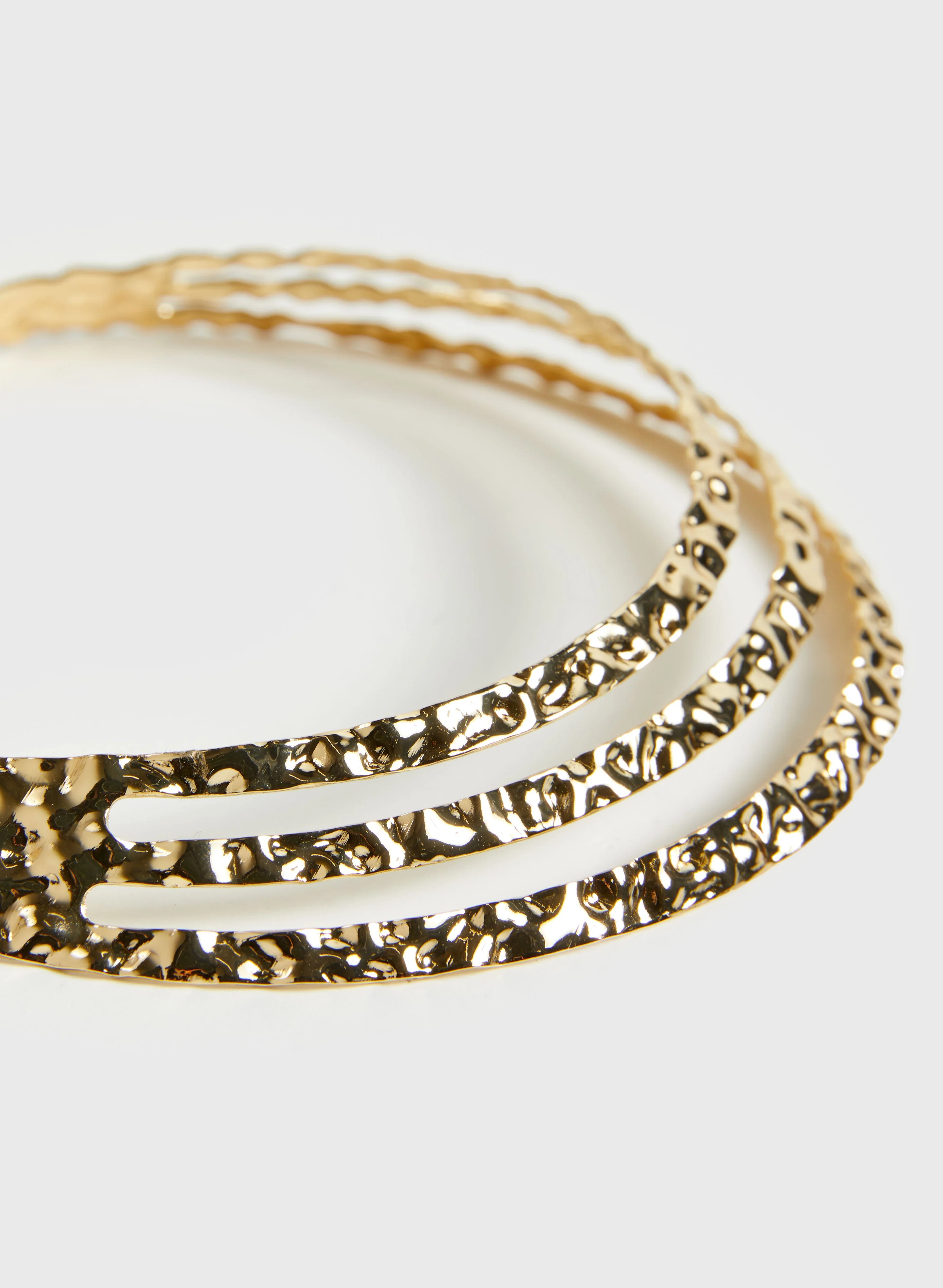 Hammered Effect Multi-Row Necklace - Image 2