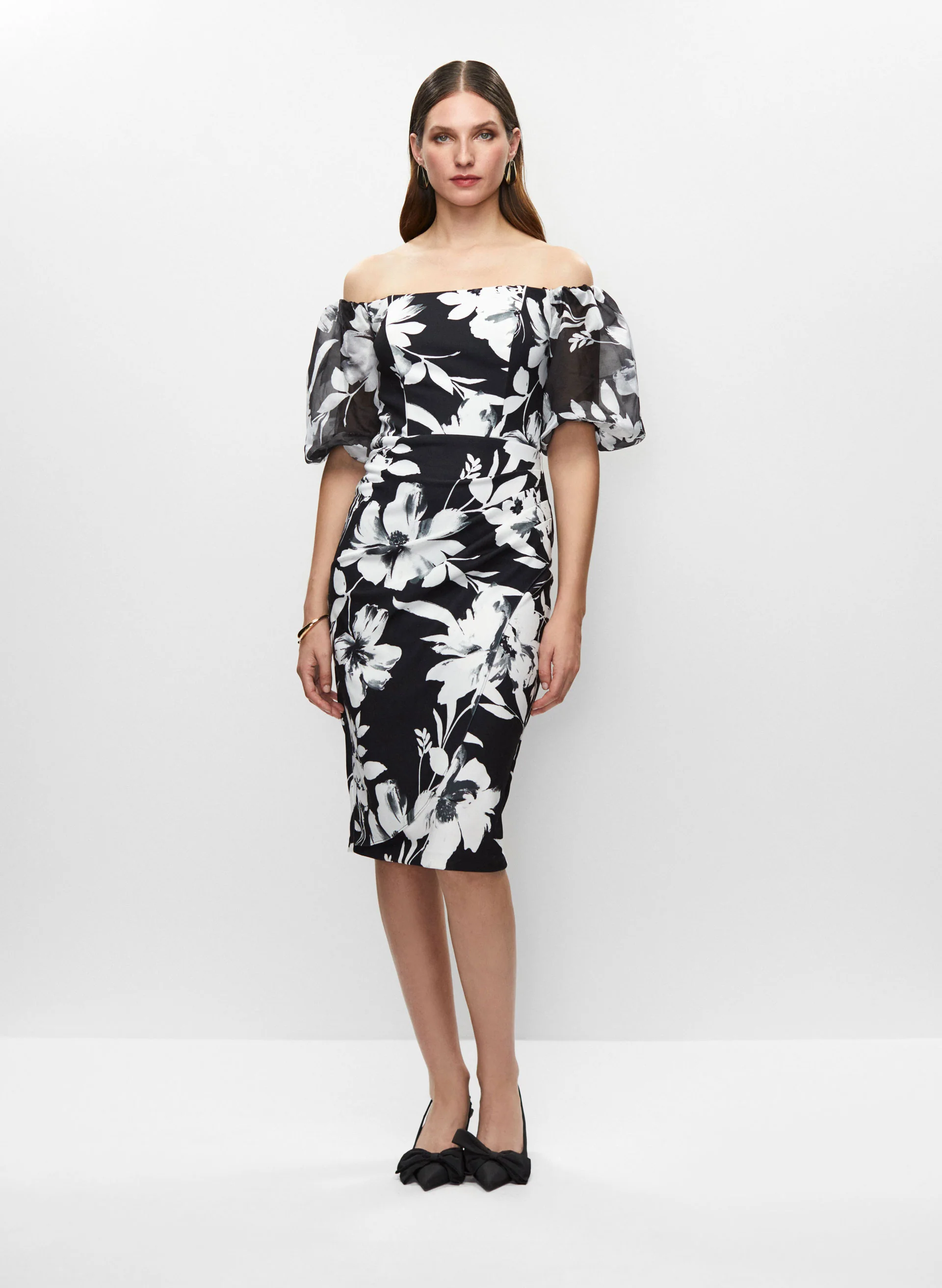 BA Nites - Off-the-Shoulder Floral Dress