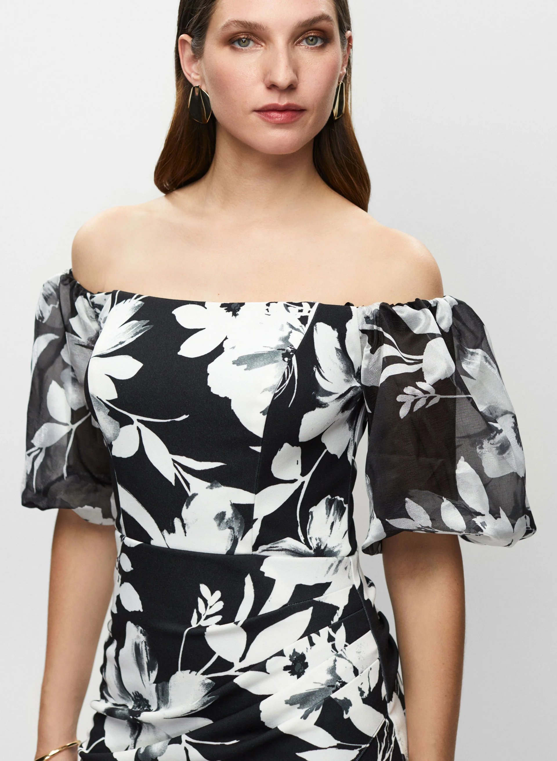 BA Nites - Off-the-Shoulder Floral Dress - Image 2