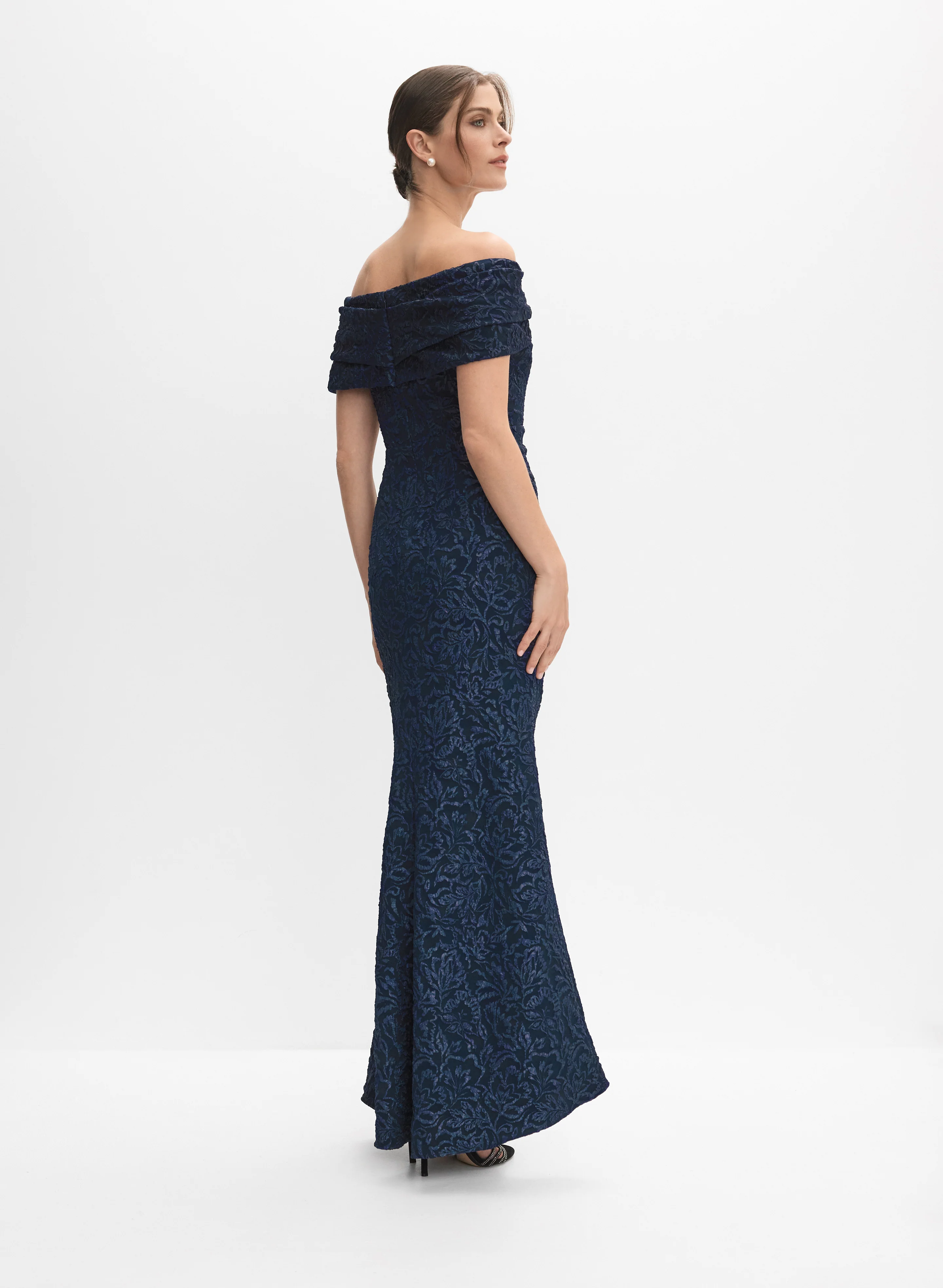 Off-The-Shoulder Jacquard Dress - Image 4