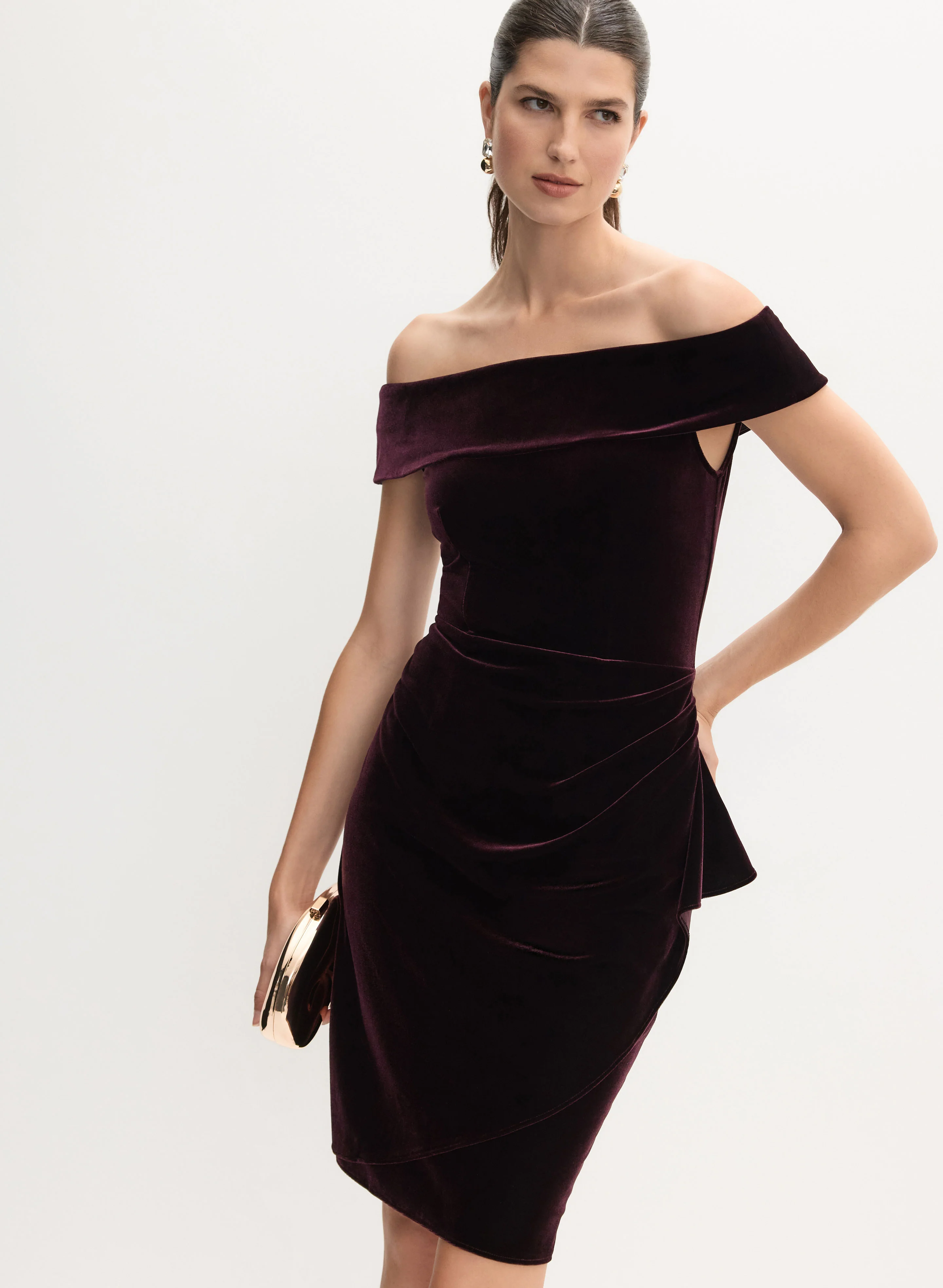 Alex Evenings - Off-the-Shoulder Velvet Dress - Image 4