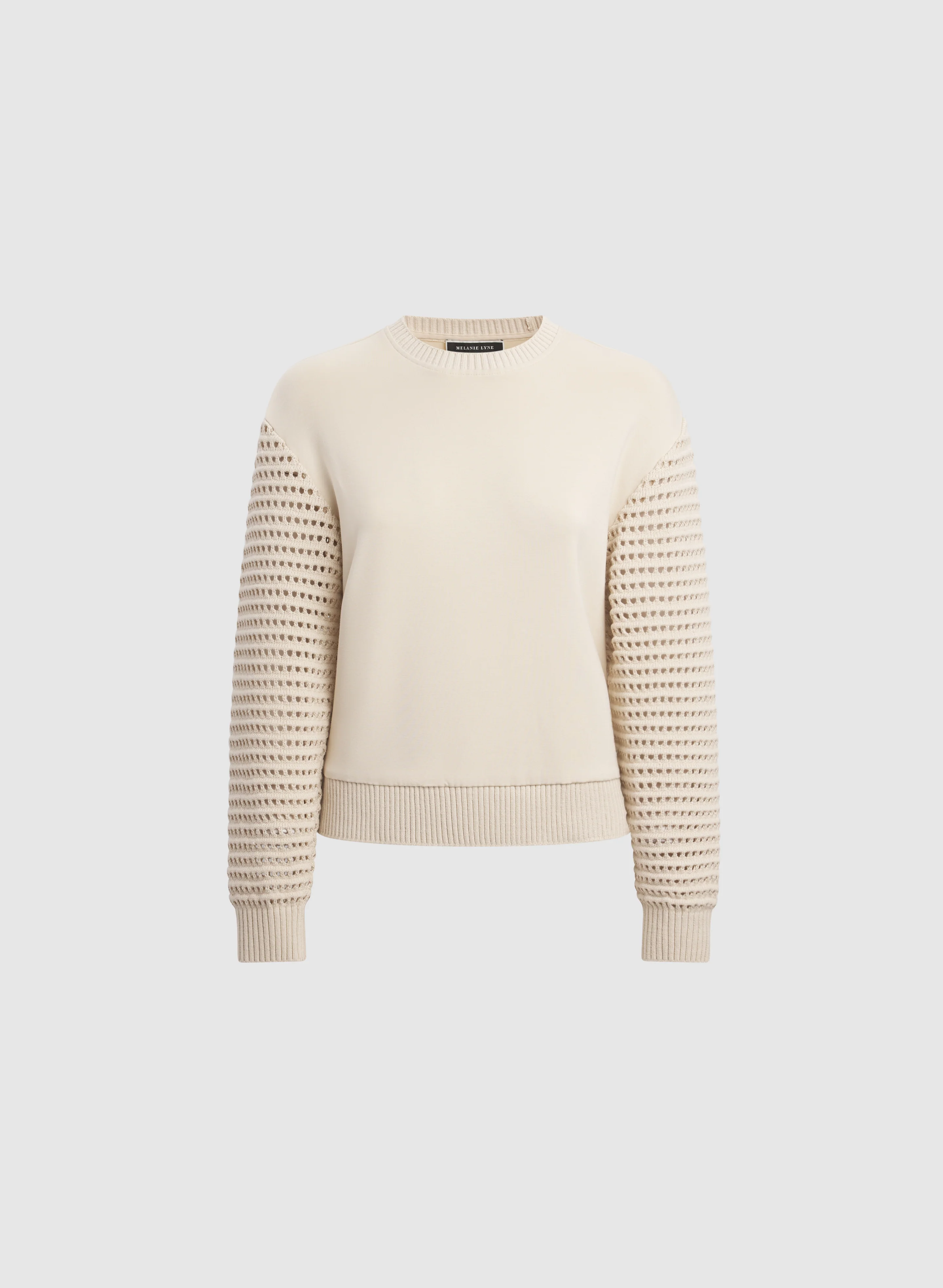 Open Knit Sleeve Sweatshirt - Image 6