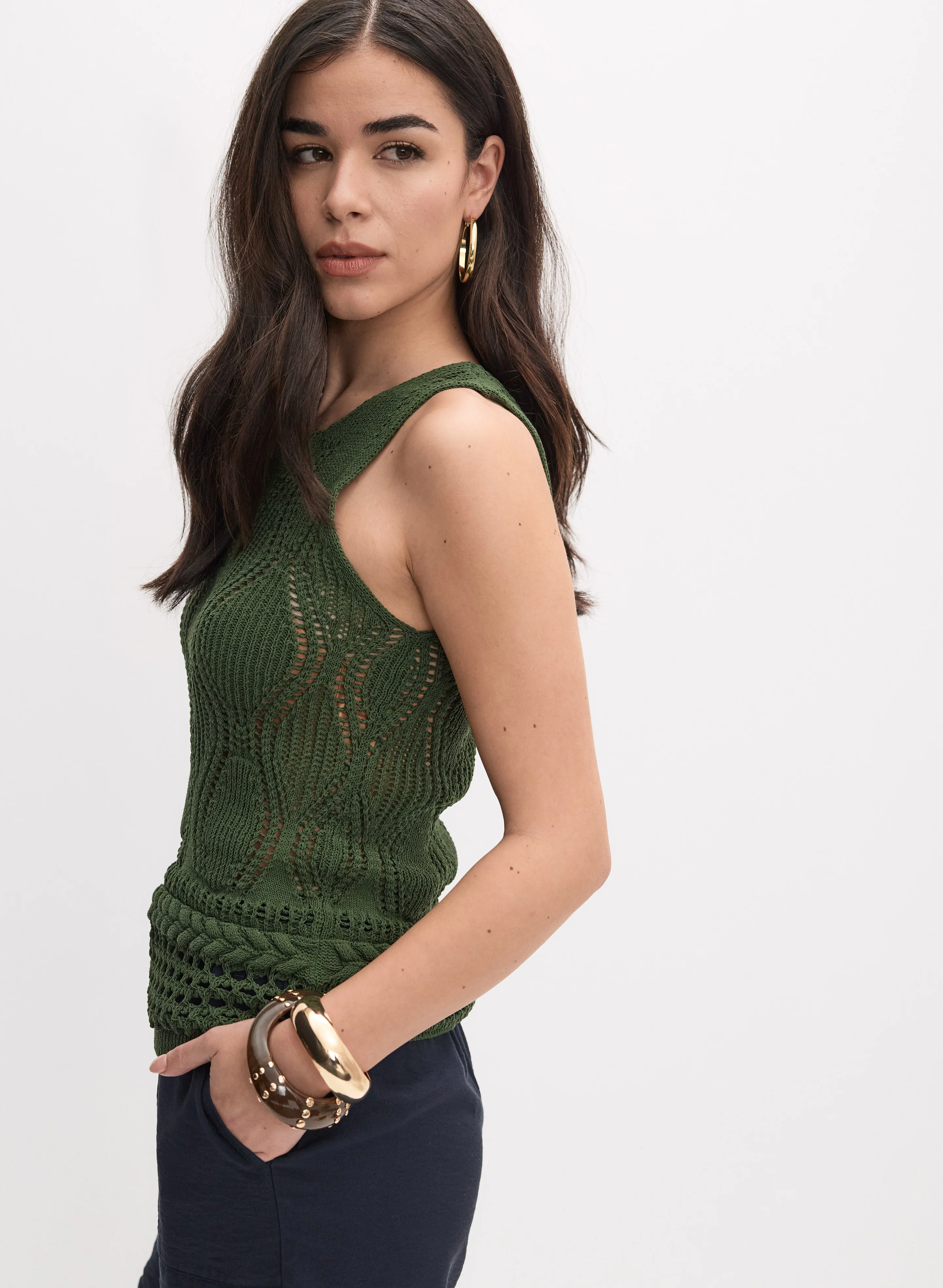 Open Knit Tank - Image 5