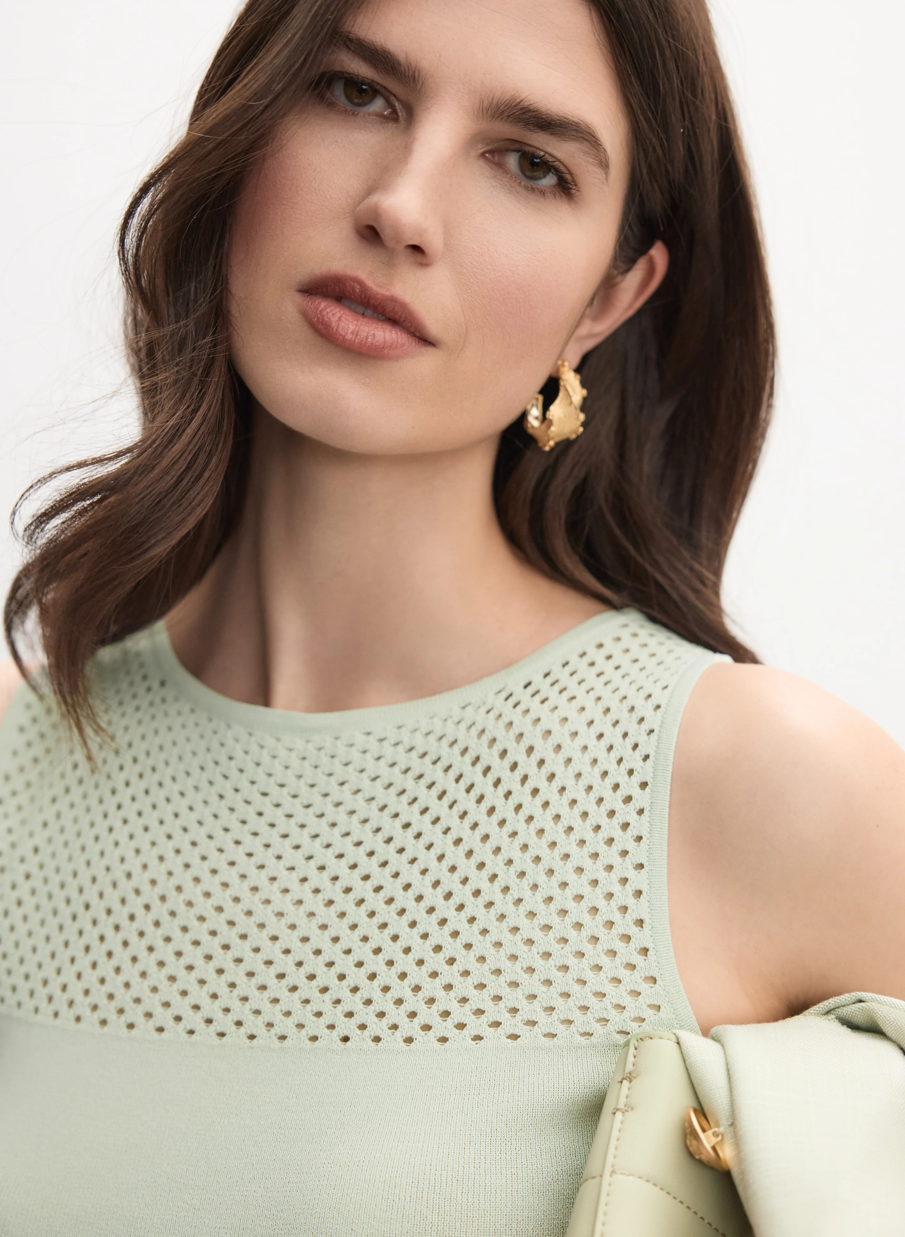 Open Knit Tank Top - Image 2