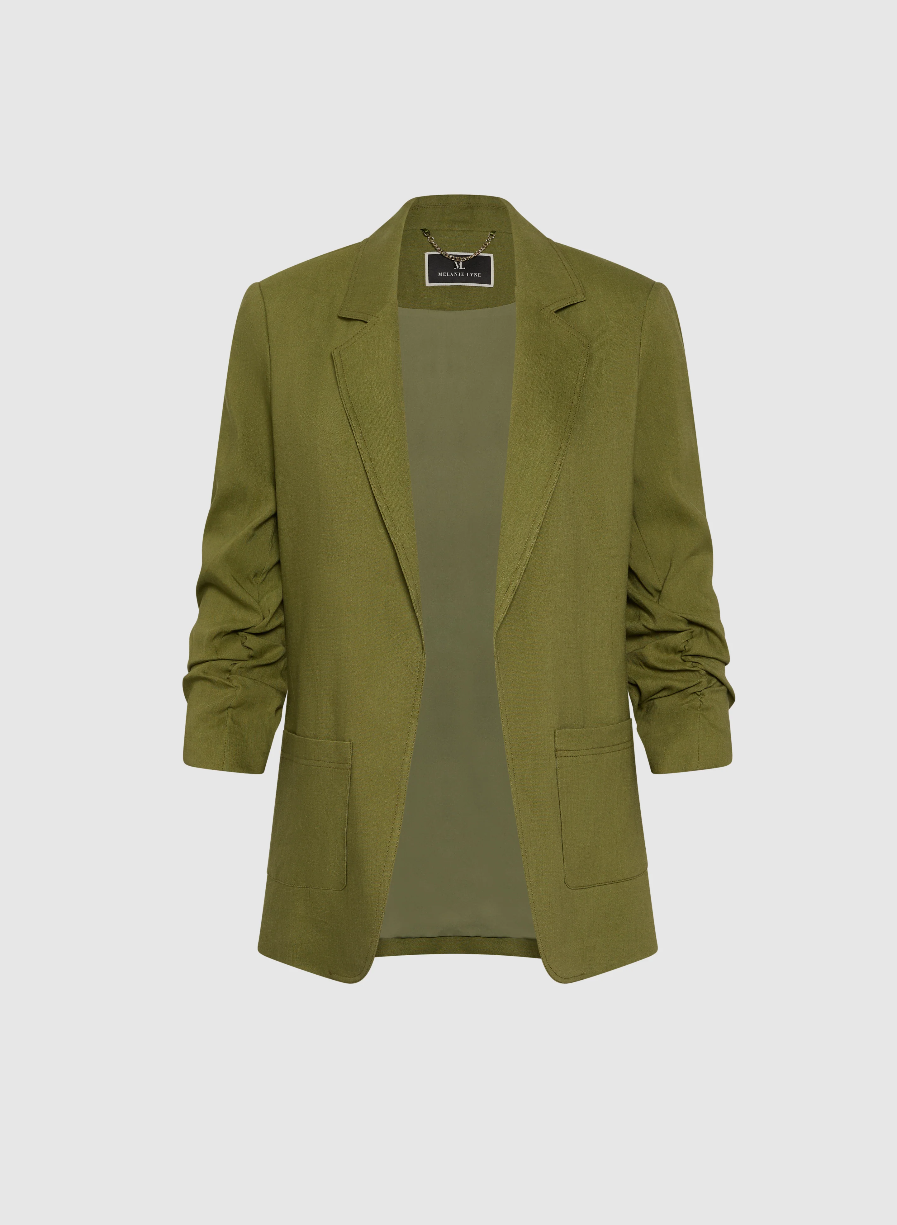Open Linen-Blend Blazer - Image 6