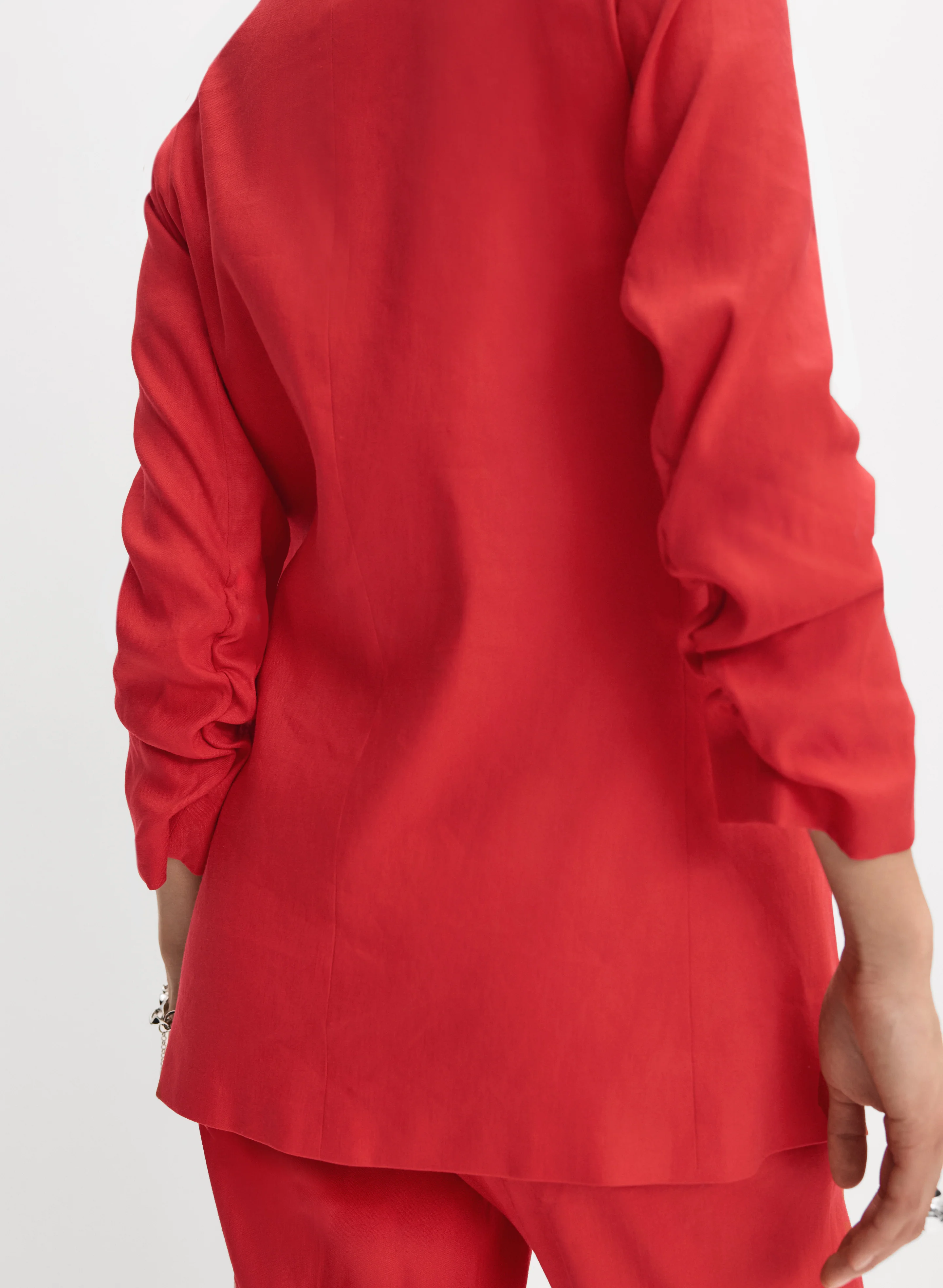 Open Linen-Blend Blazer - Image 2