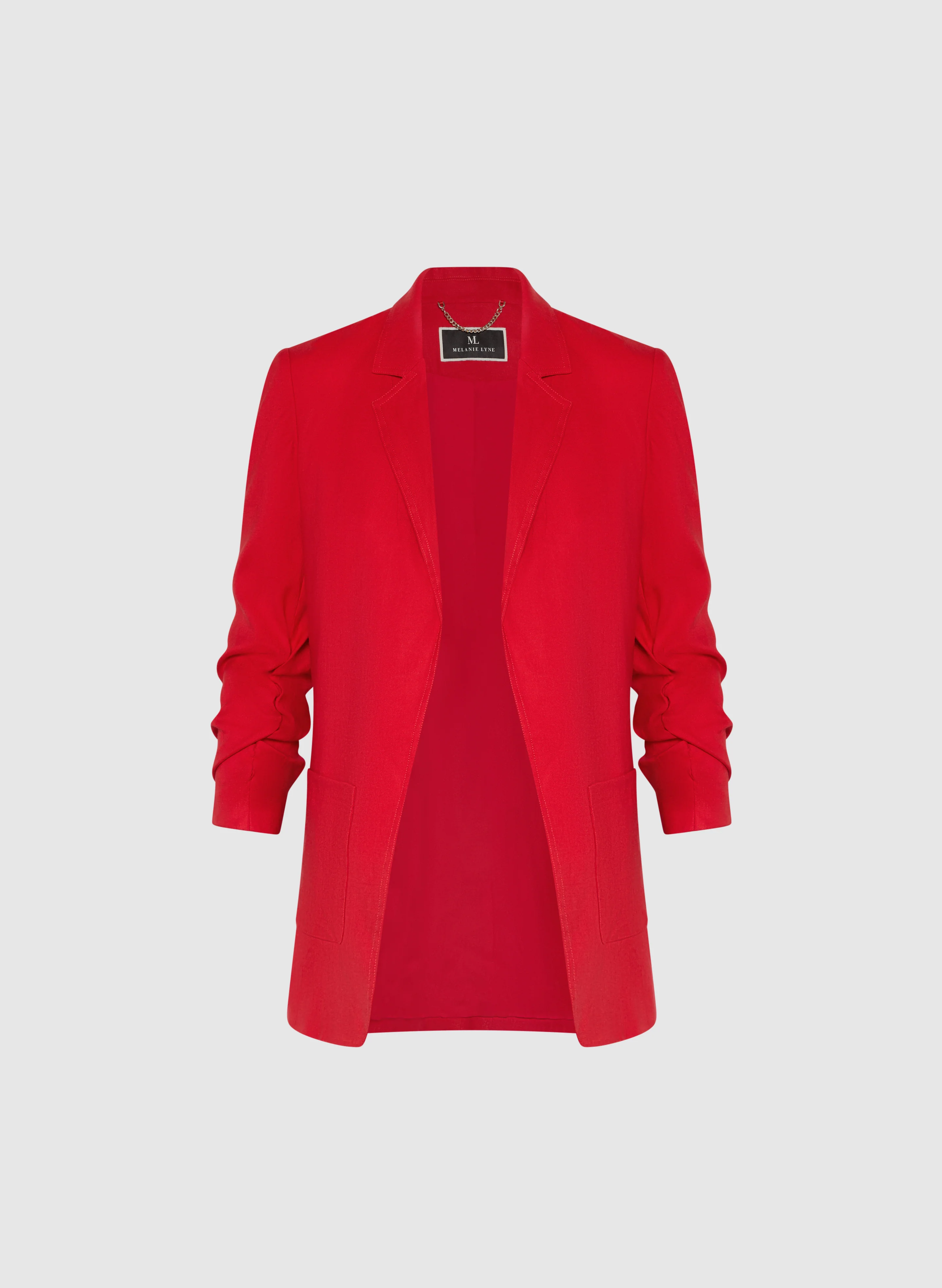 Open Linen-Blend Blazer - Image 6