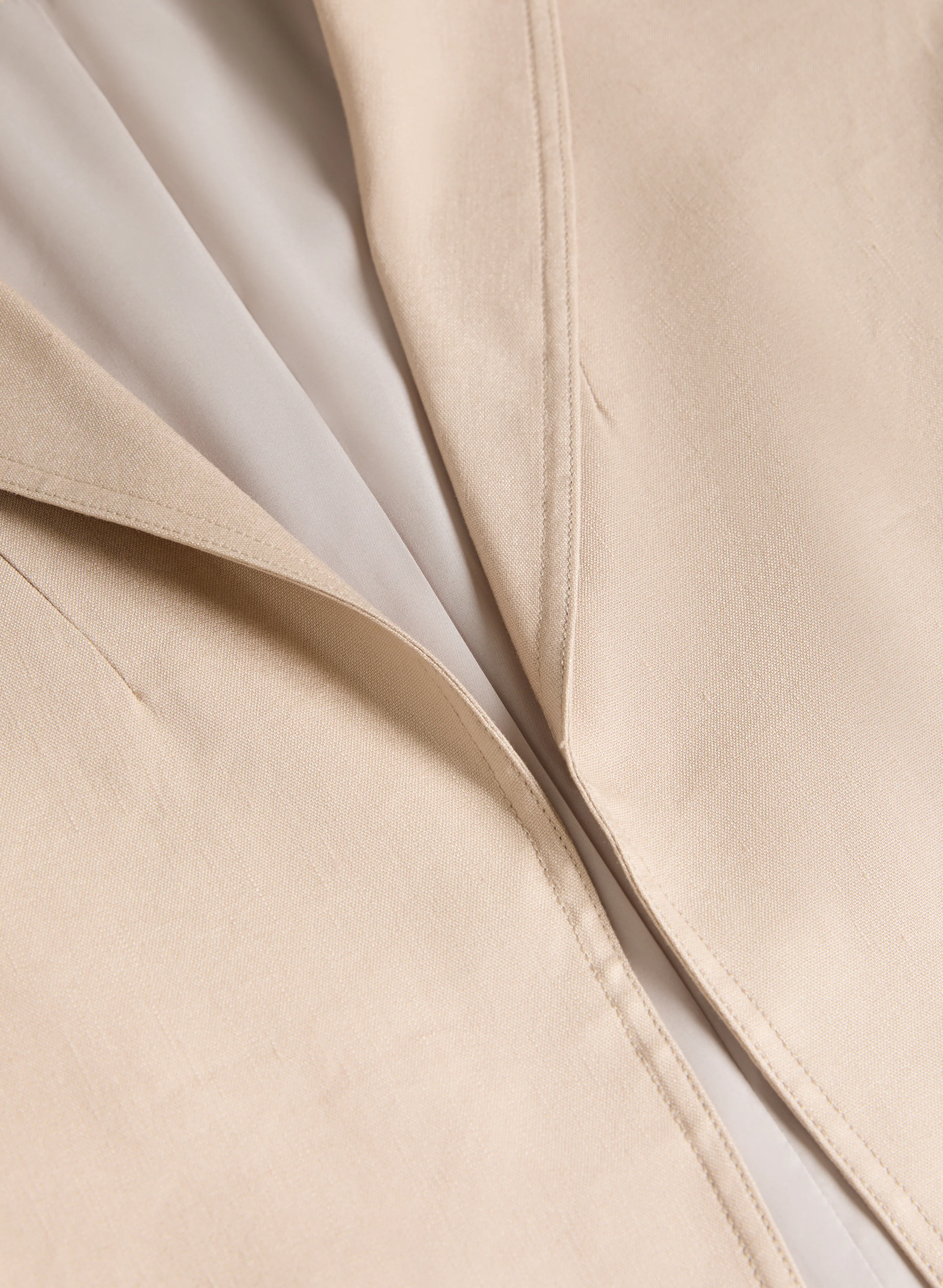 Open Linen-Blend Blazer - Image 7