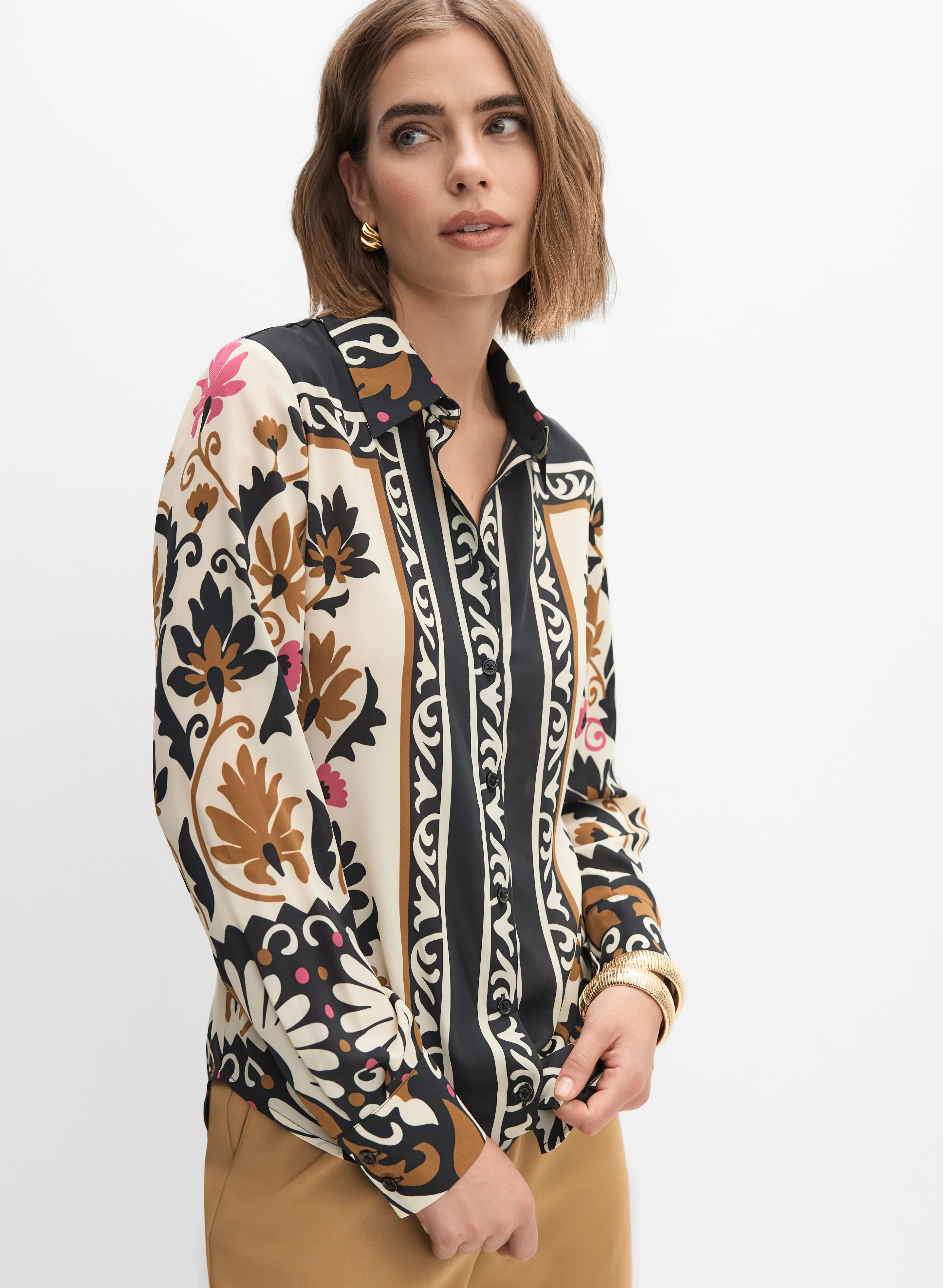 Ornate Print Blouse - Image 8
