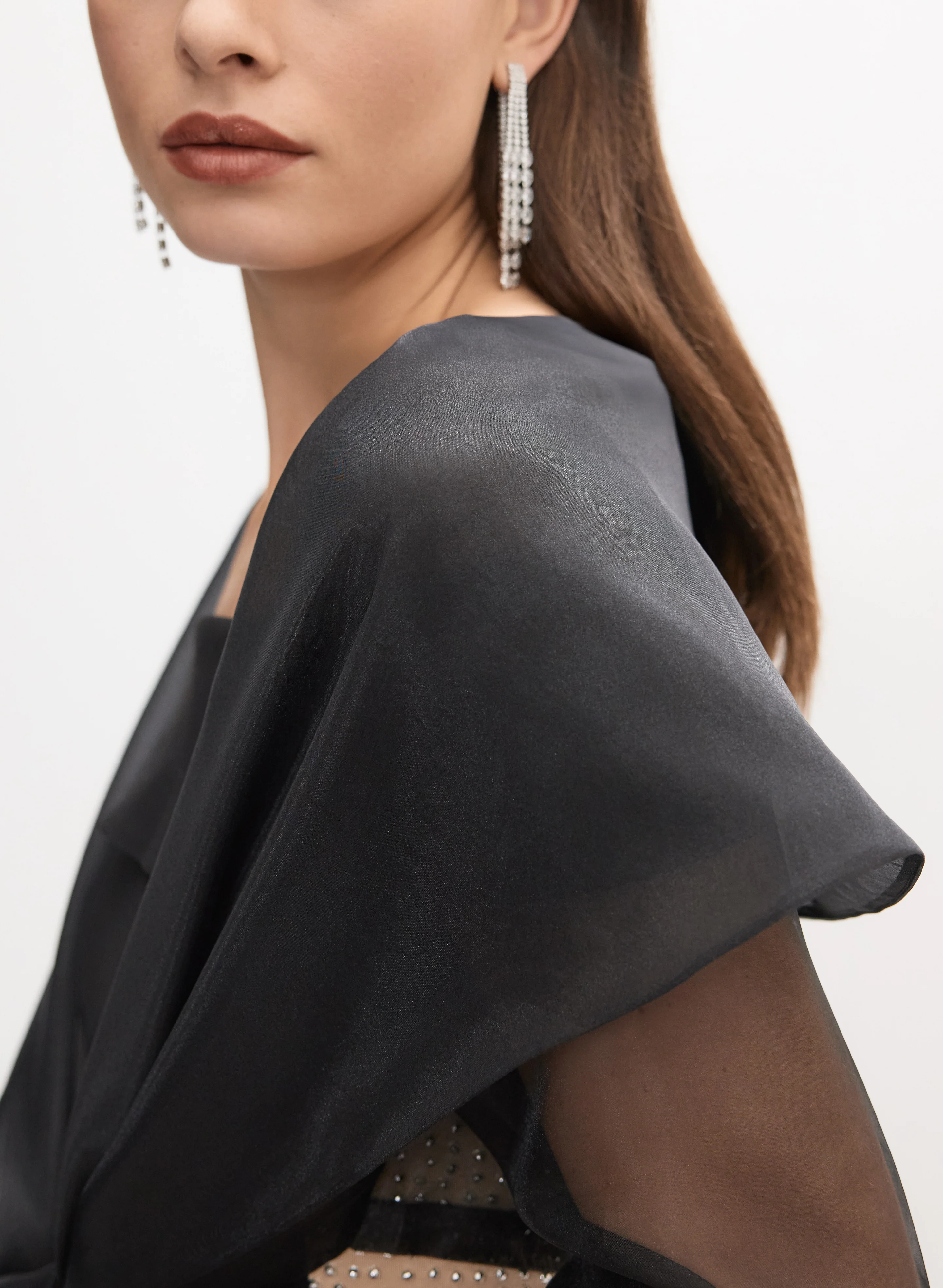 Oversized Tie Detail Bolero - Image 3