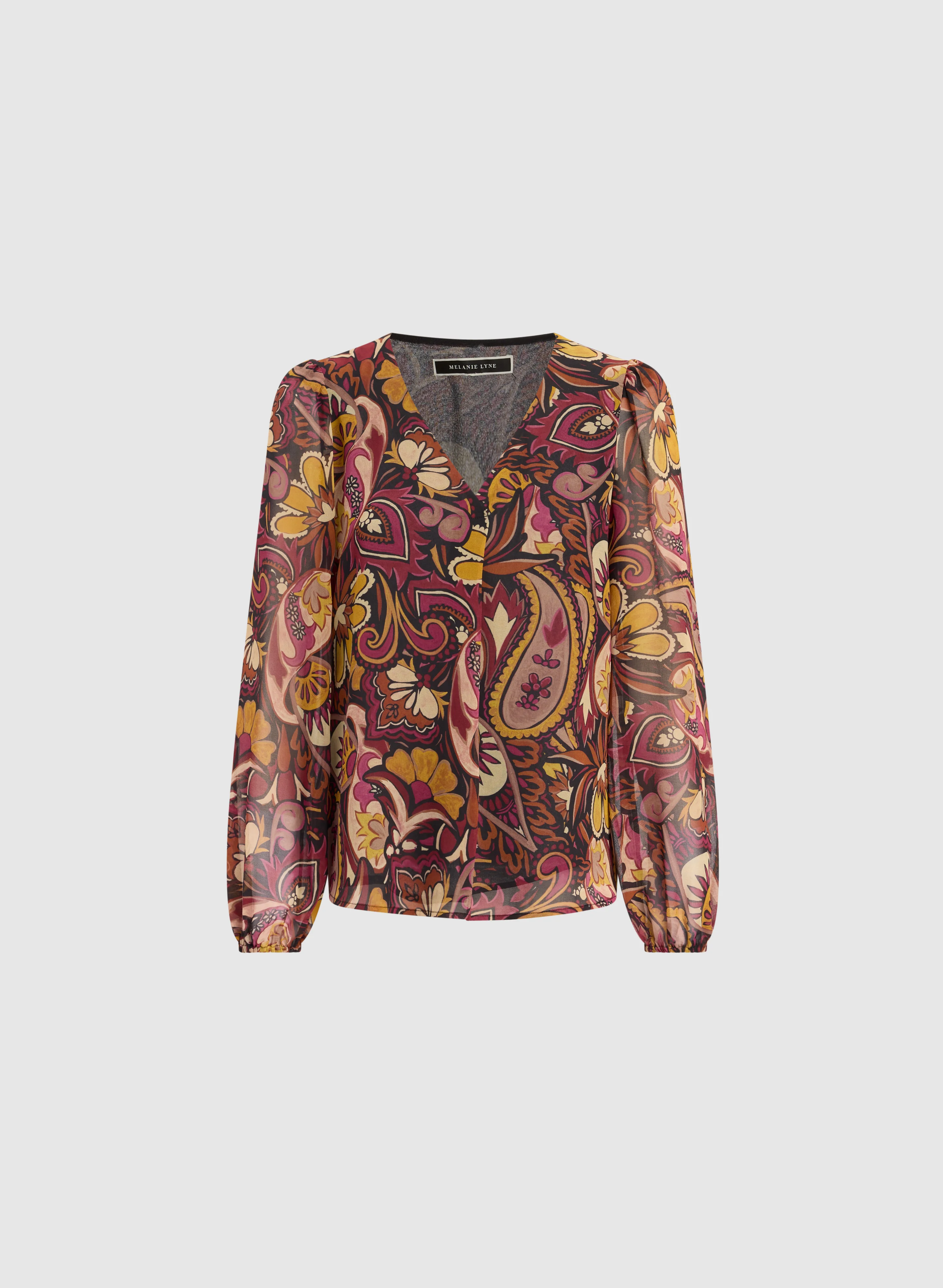 Paisley Balloon Sleeve Blouse - Image 5