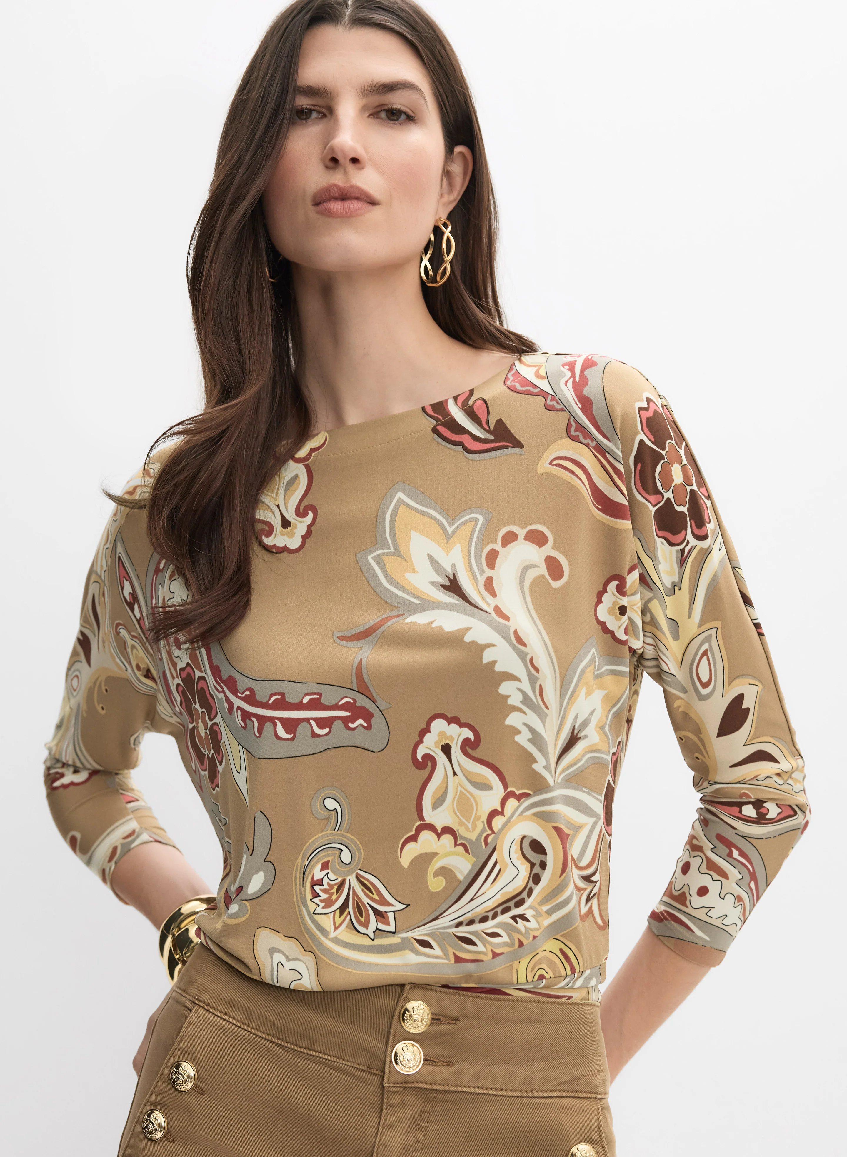 Paisley Blouson Top