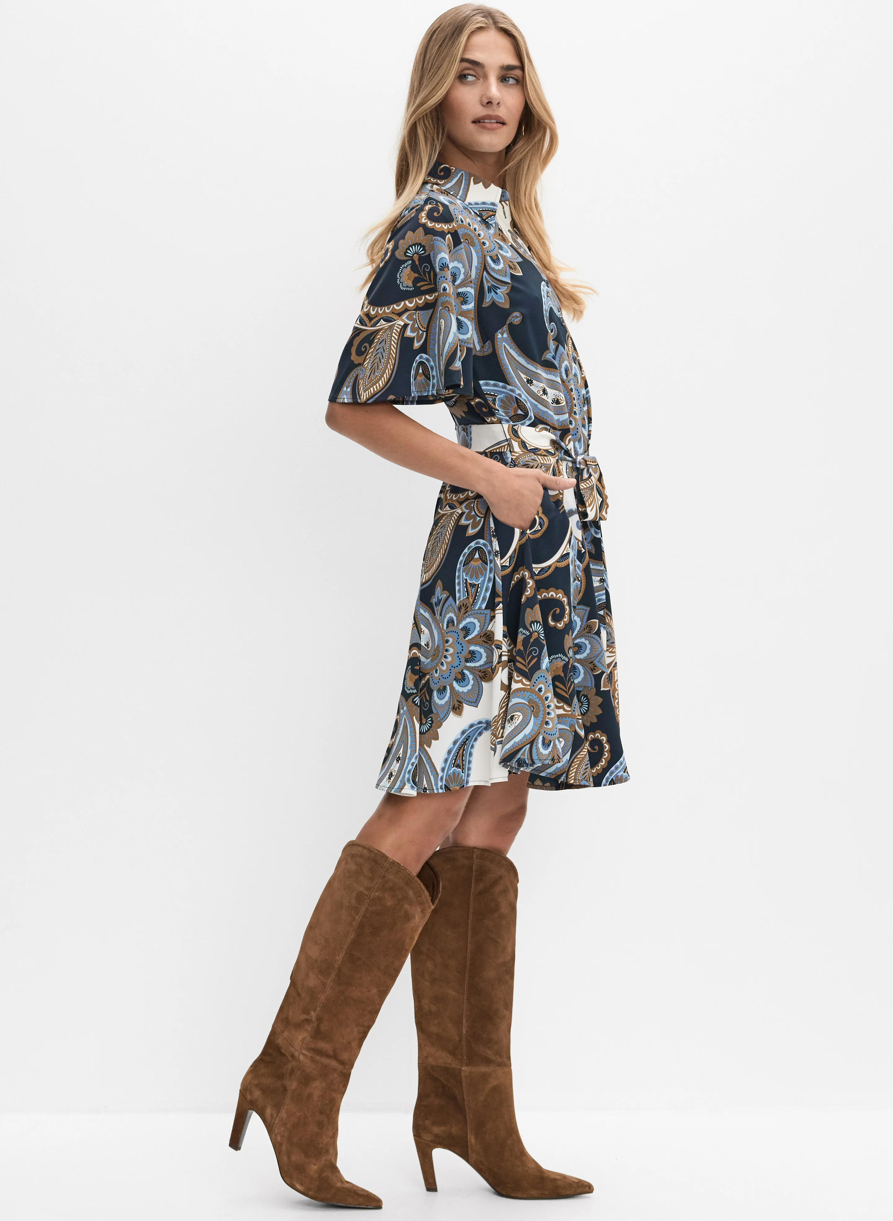 Paisley Shirt Dress - Image 2