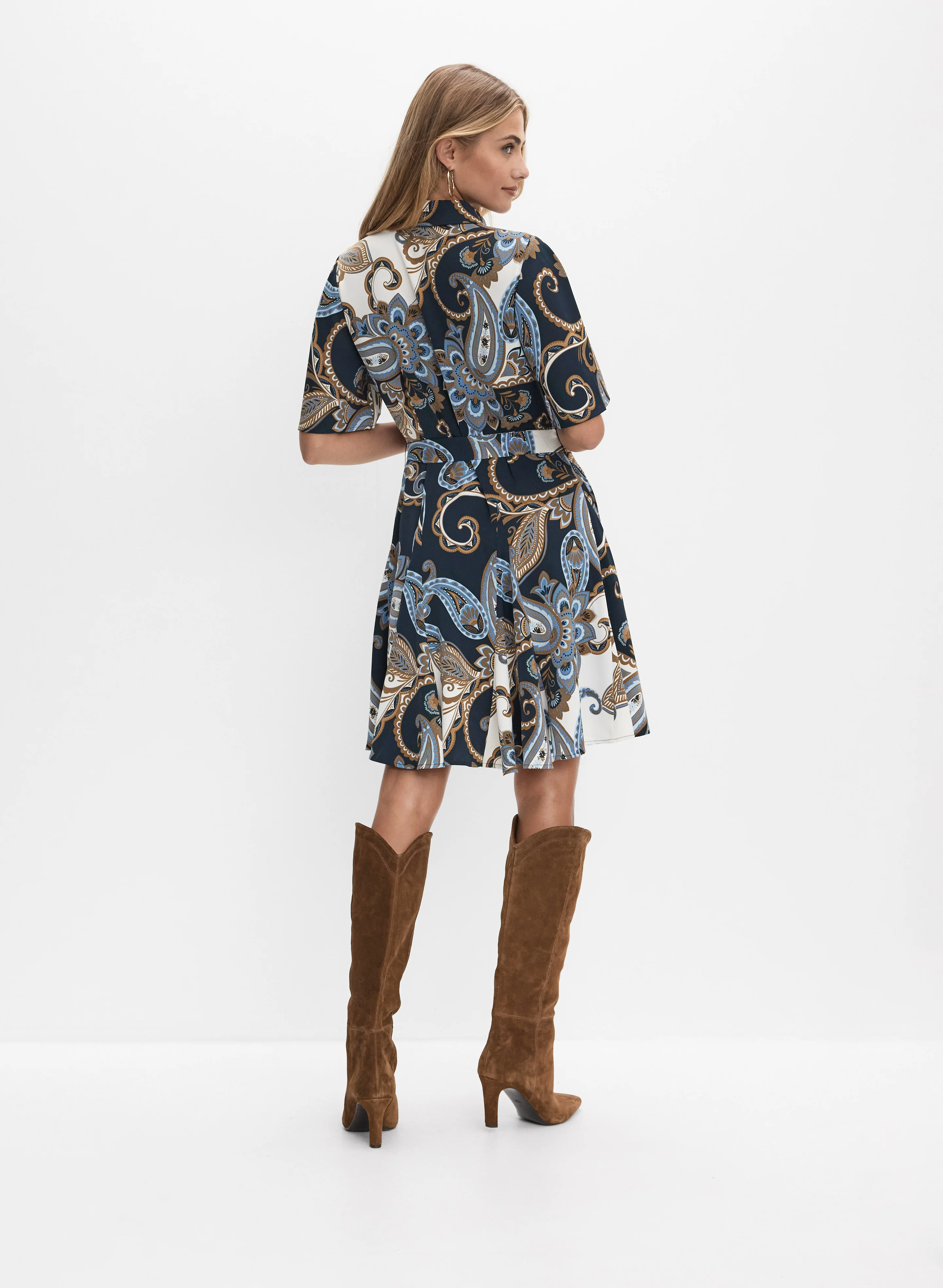 Paisley Shirt Dress - Image 4
