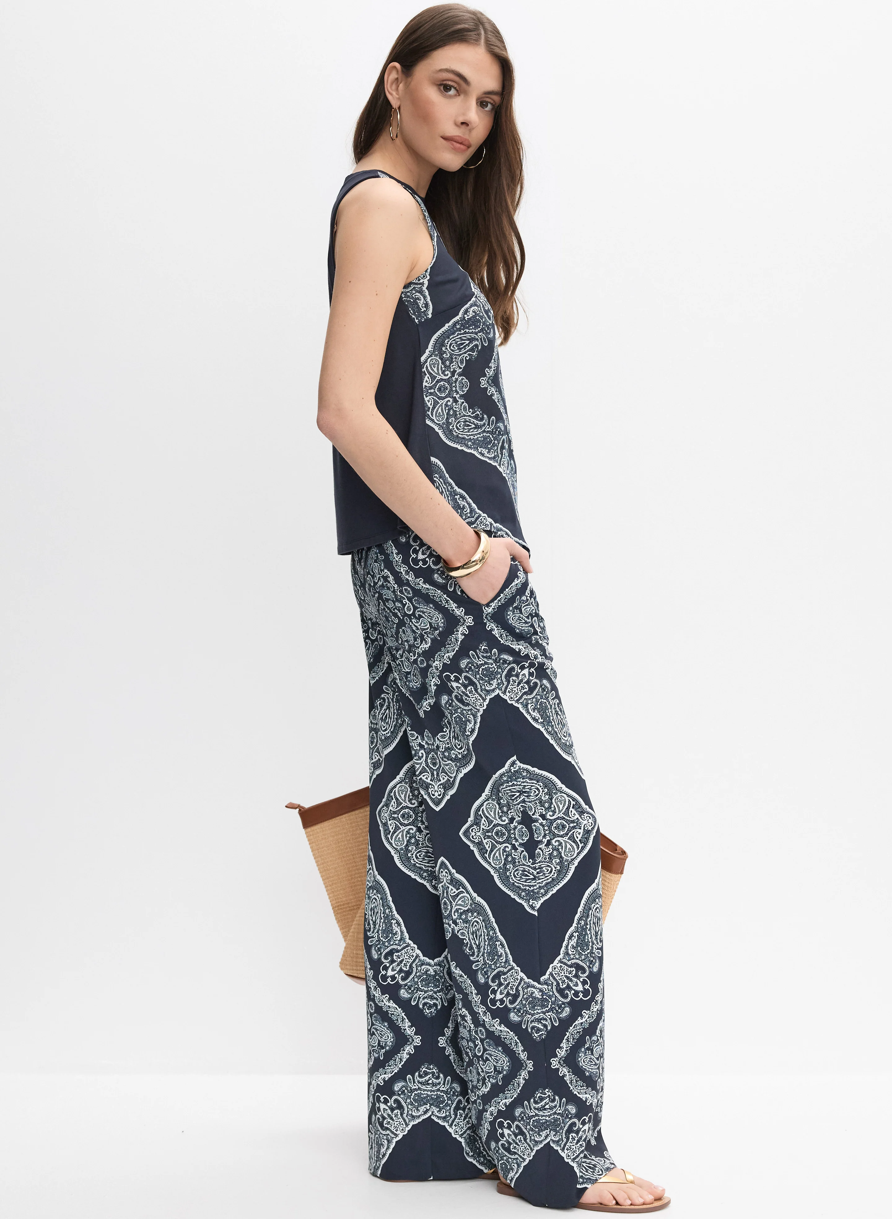 Paisley Wide-Leg Pants - Image 5